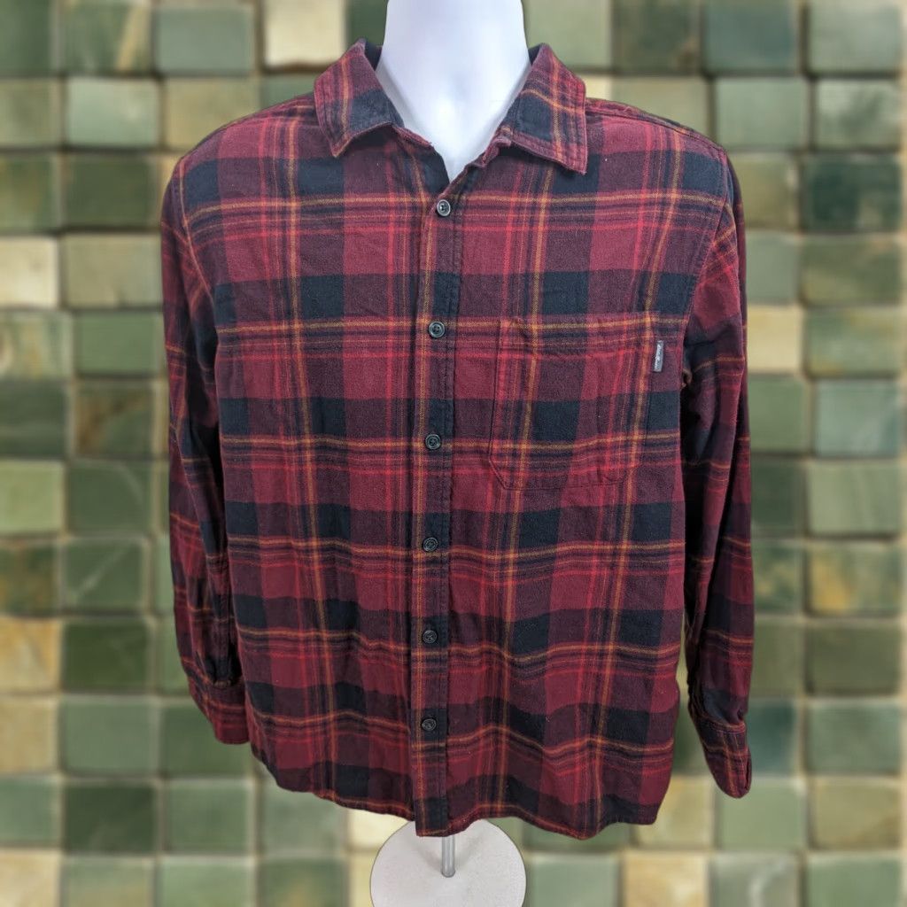 Eddie Bauer Eddie Bauer Men's Red Plaid Cotton Flannel Shirt L Long Sleeve Button-Up Collar Long Sleeve Casual Mens Size L Size US L / EU 52-54 / 3 - 1 Thumbnail