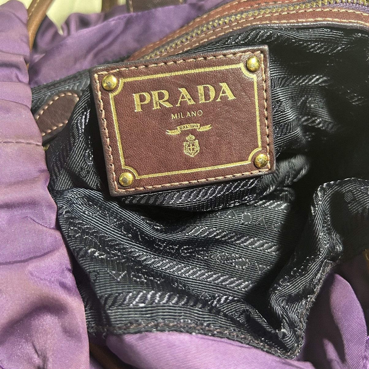 Prada Vintage Prada Big Logo Embroidered Tote Bag Size ONE SIZE - 10 Thumbnail