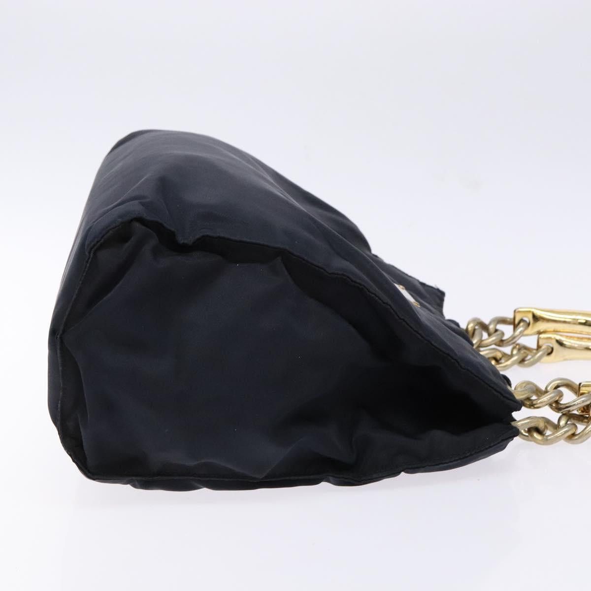 Prada PRADA Hand Bag Nylon Navy Gold Size ONE SIZE - 4 Thumbnail