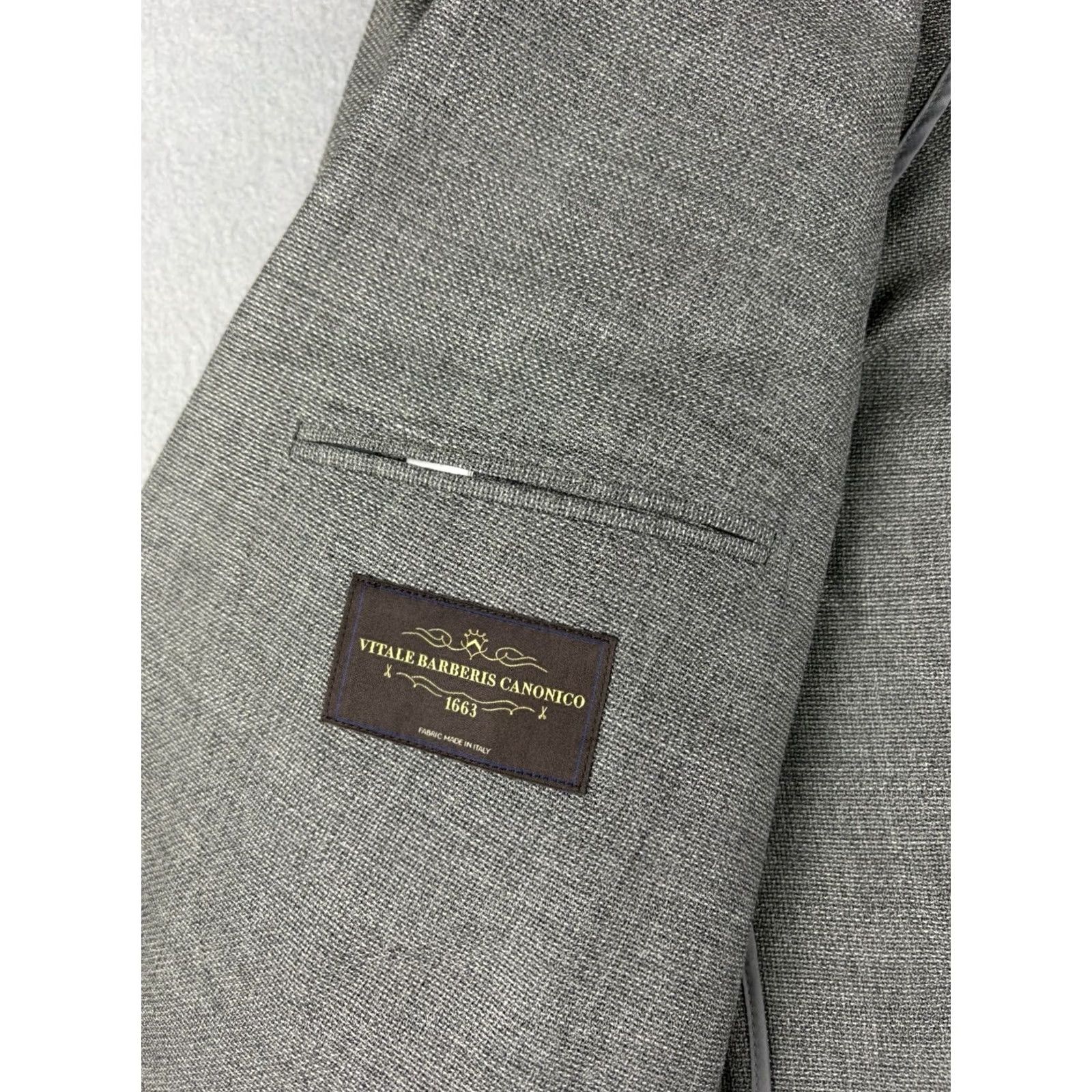Bonobos Bonobos Slim Bonobos Blazer Mens 54L Gray Wool Notch Lapel Double-Vented Single-Breasted Two-Button Front Coat Jacket Suit Style Size 54R - 4 Thumbnail