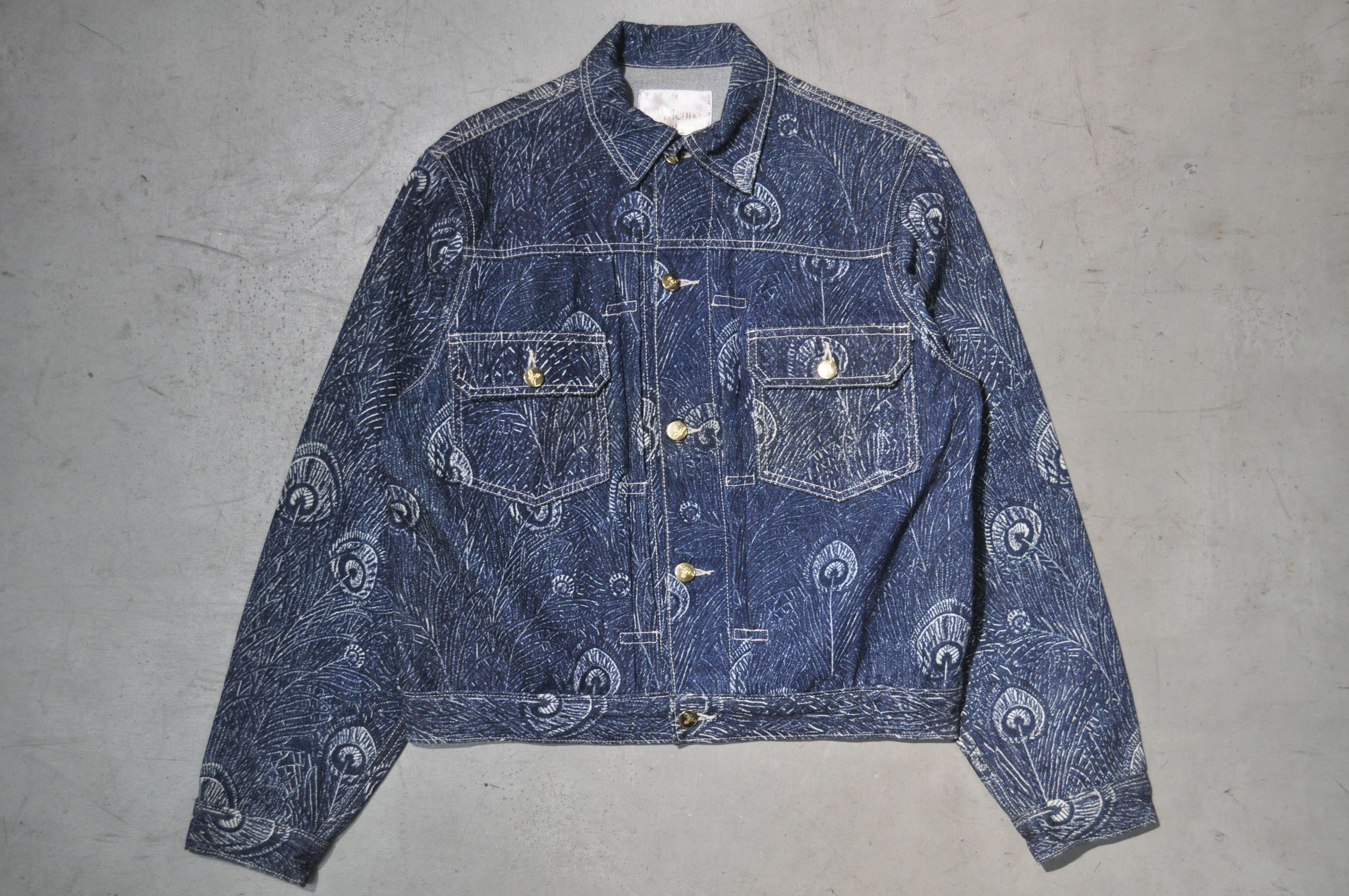image of Vivienne Westwood - F/w 94 - Peacock Type 2 Denim Jacket in Blue, Men's (Size Medium)