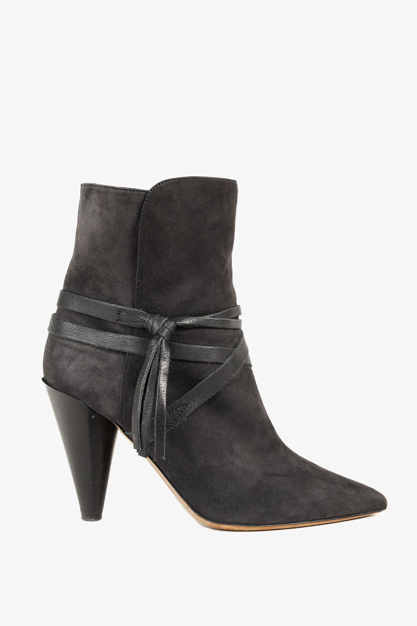 Isabel Marant Isabel Marant Nerys Velvet Suede Tassel Ankle Boots Size US 5.5 / IT 35.5 - 1 Thumbnail