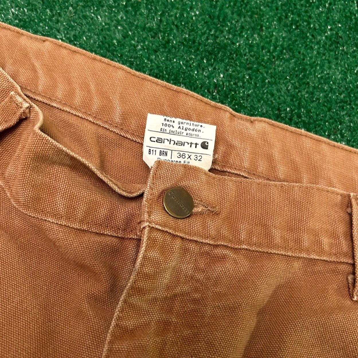 Carhartt VINTAGE Carhartt Workwear Pants Carpenter Dungaree Fit Mens 36 Tan Brown 36x32 90s Workwear Womens? Size US 36 / EU 52 - 4 Thumbnail