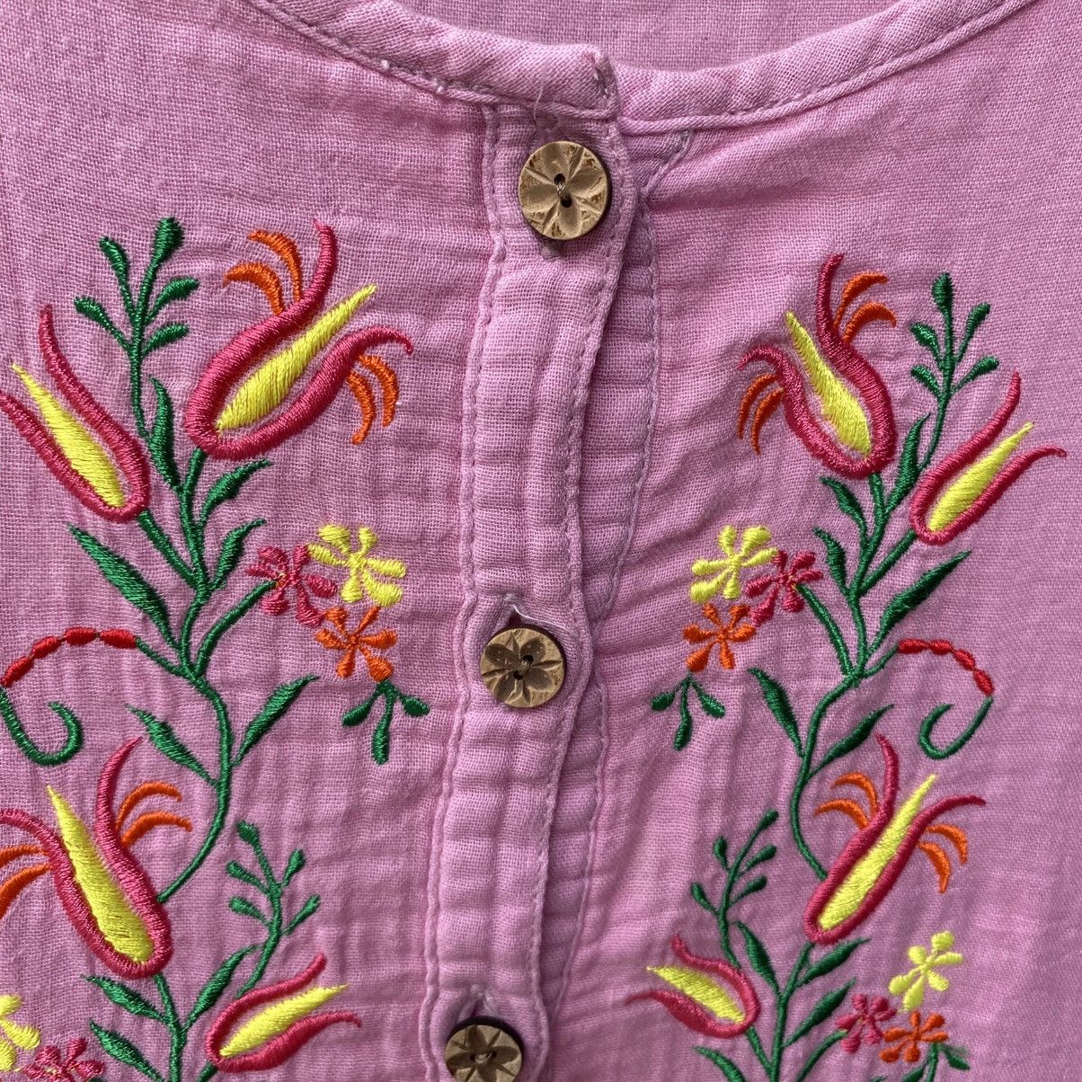 Hysteric Glamour HYSTERIC GLAMOUR Light Pink Floral Embroidered Tunic Size M / US 6-8 / IT 42-44 - 6 Thumbnail