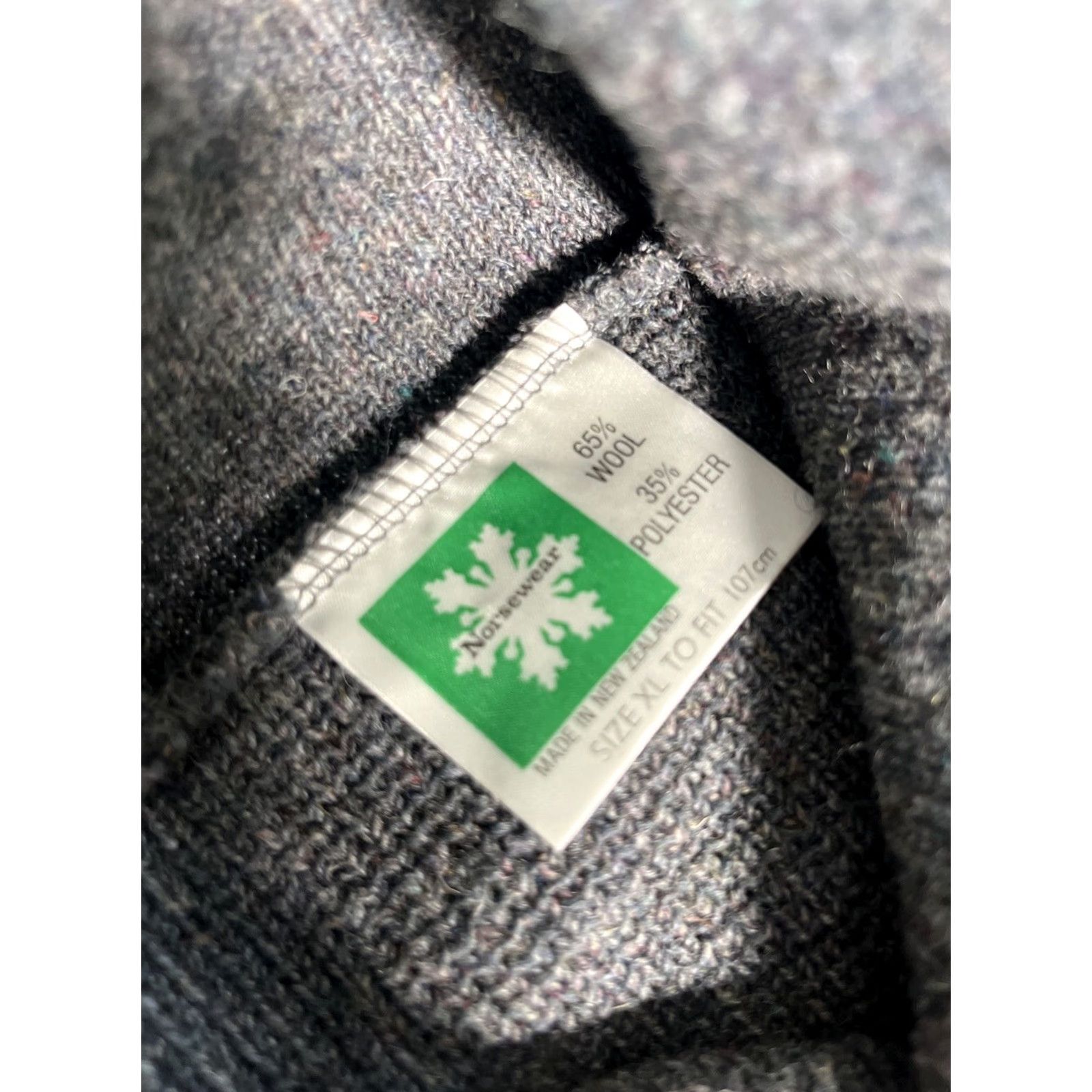 Vintage VINTAGE Marled Sweater Mens XL Gray Wool High Neck Knit Long Sleeve Pullovers 70s Winter Skiing Casual Regular Cuff Hem Size US XL / EU 56 / 4 - 4 Thumbnail