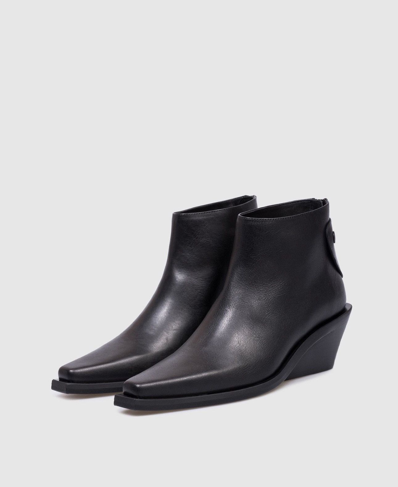 Ann Demeulemeester Last Ann Demeulemeester Kay Pointy Black Leather Cowboy Boot Size US 7.5 / IT 37.5 - 2 Thumbnail