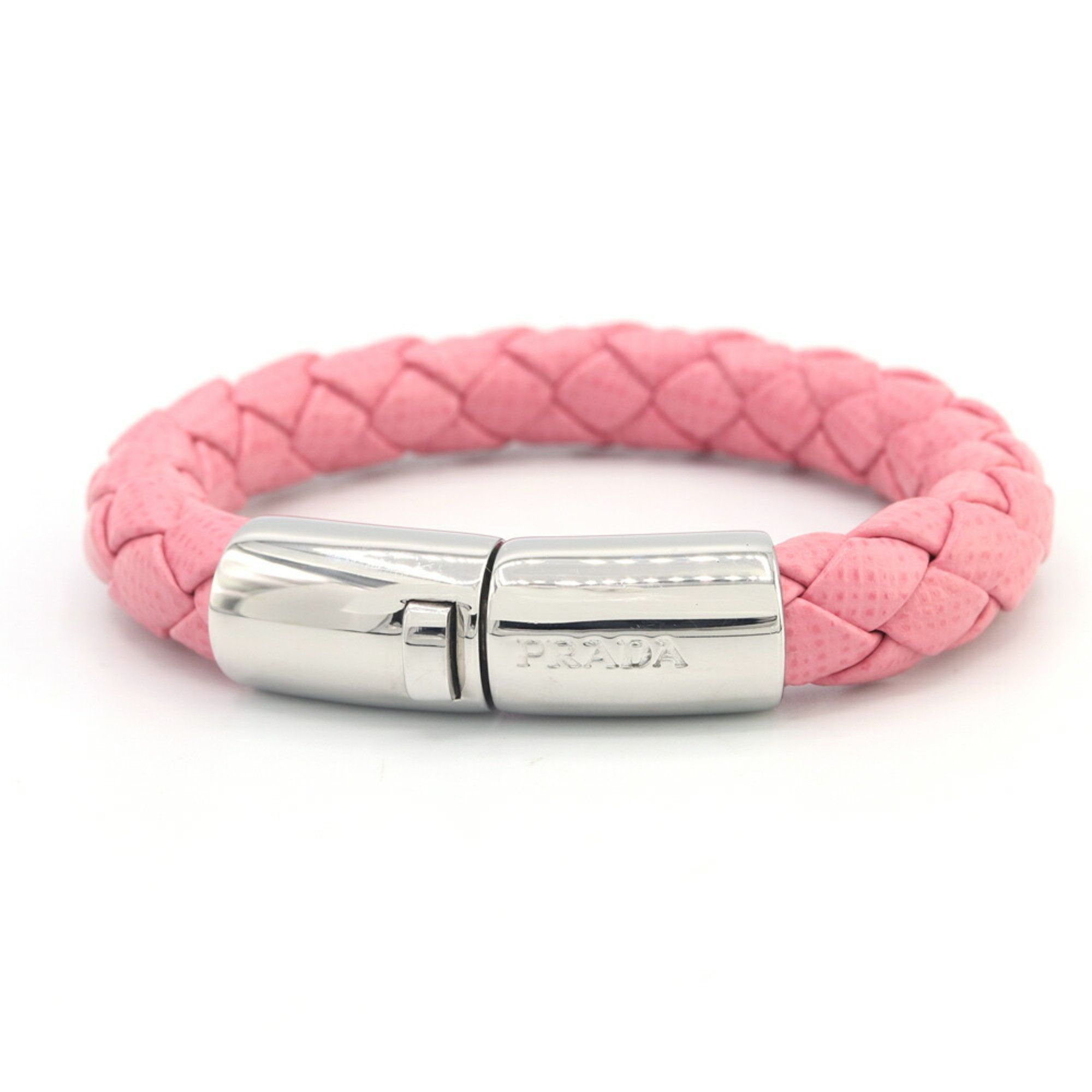 Prada Bracelet 1IB144 Pink Leather Bangle for Women