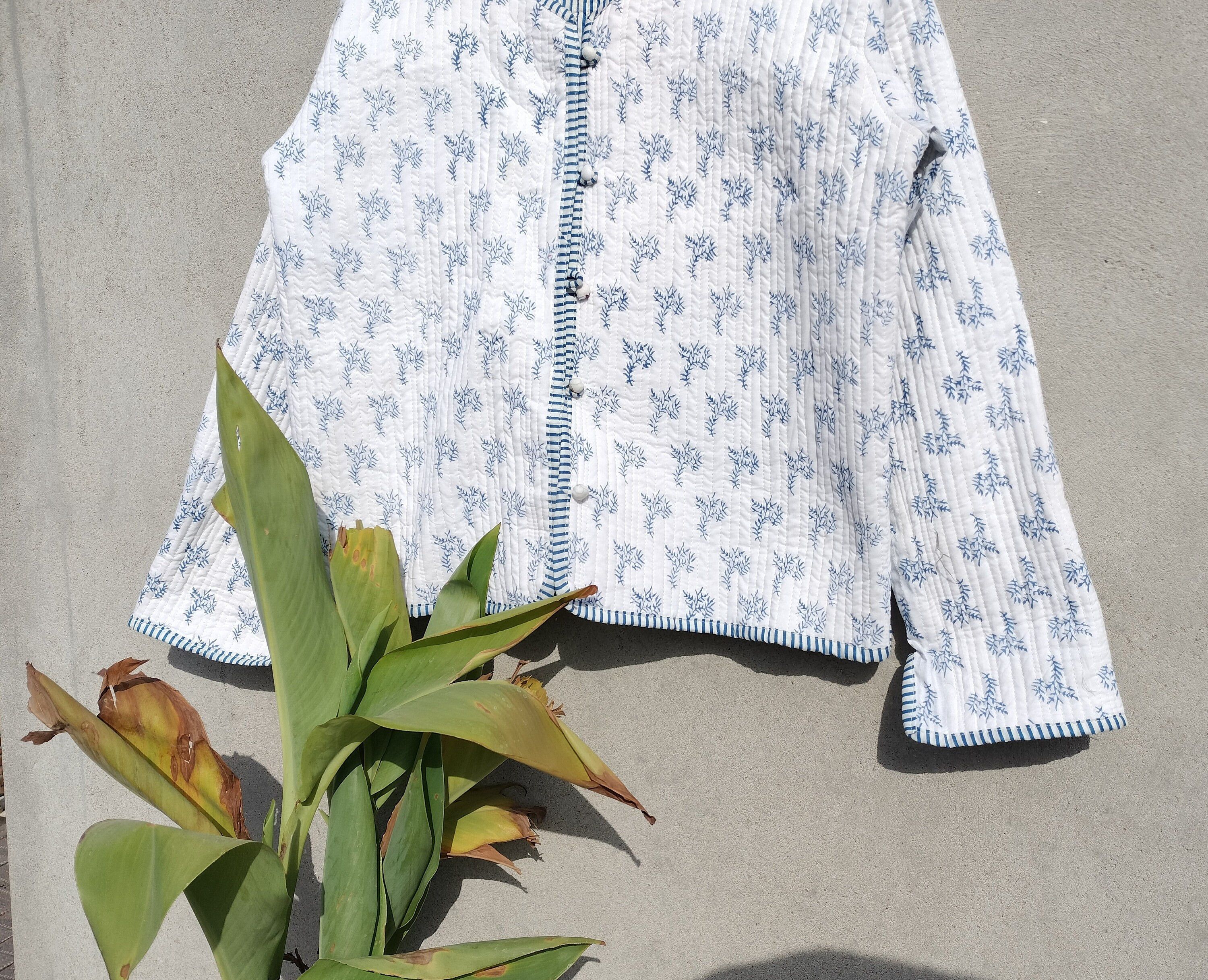 Handmade Quilted Short jacket women Vintage Jacket Handmade Jacket Size S / US 4 / IT 40 - 7 Thumbnail