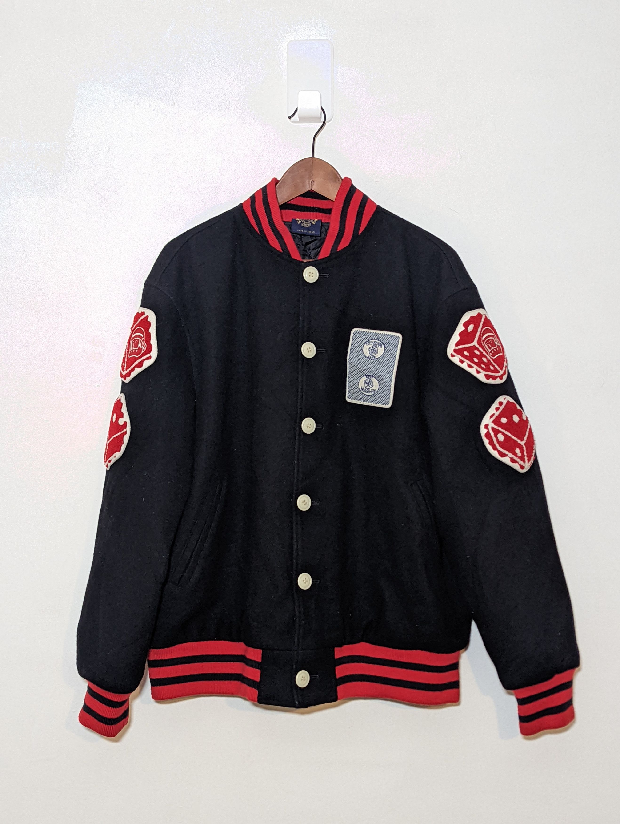 2008 Billionaire Boys Club Jacket Wool Vegas Cards Varsity