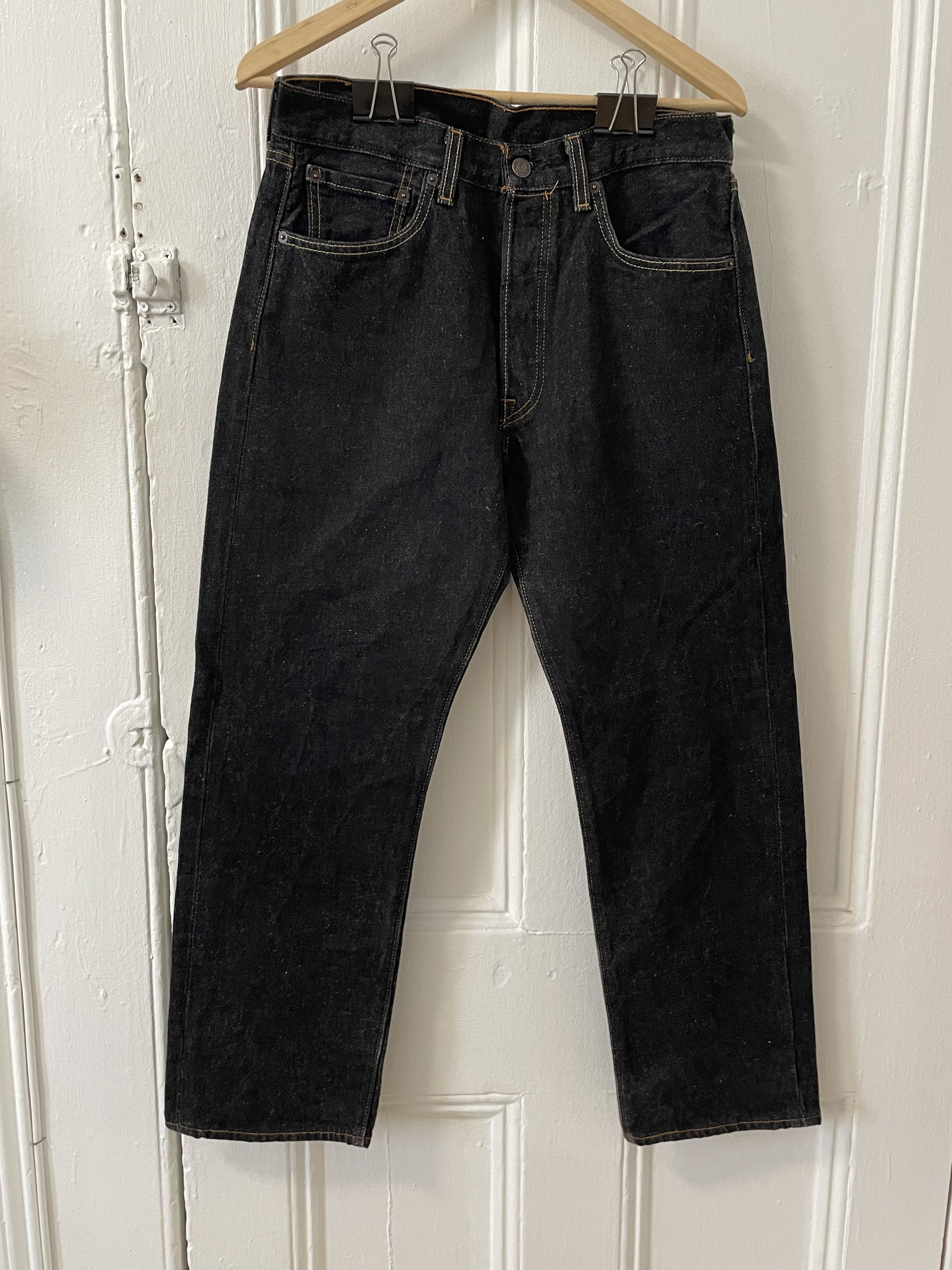 Levi's Levis Black 501 Jeans (raw denim) Size US 32 / EU 48 - 1 Thumbnail