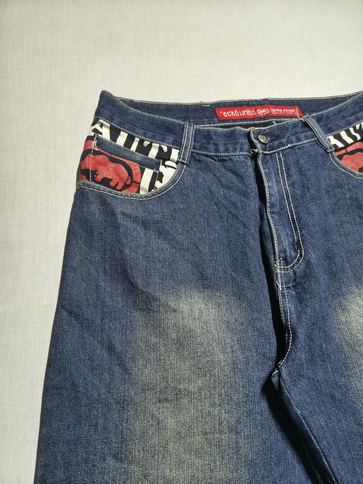 Southpole INSANE ECKO UNLIMITED JEANS 🦏(034) Size US 35 - 8 Thumbnail