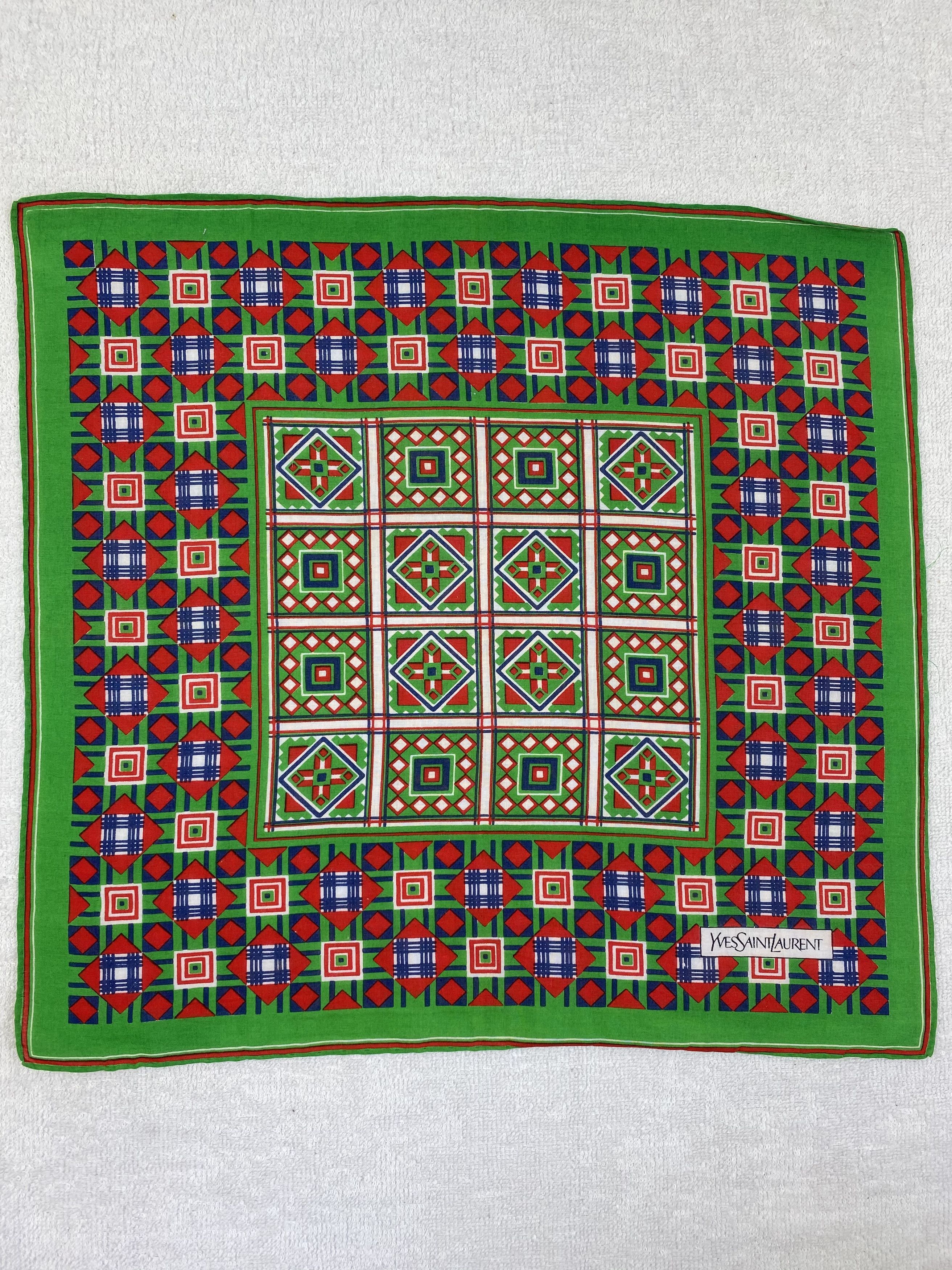 Yves Saint Laurent Yves Saint Laurent Handkerchief / Bandana / Neckerchief Size ONE SIZE - 3 Thumbnail