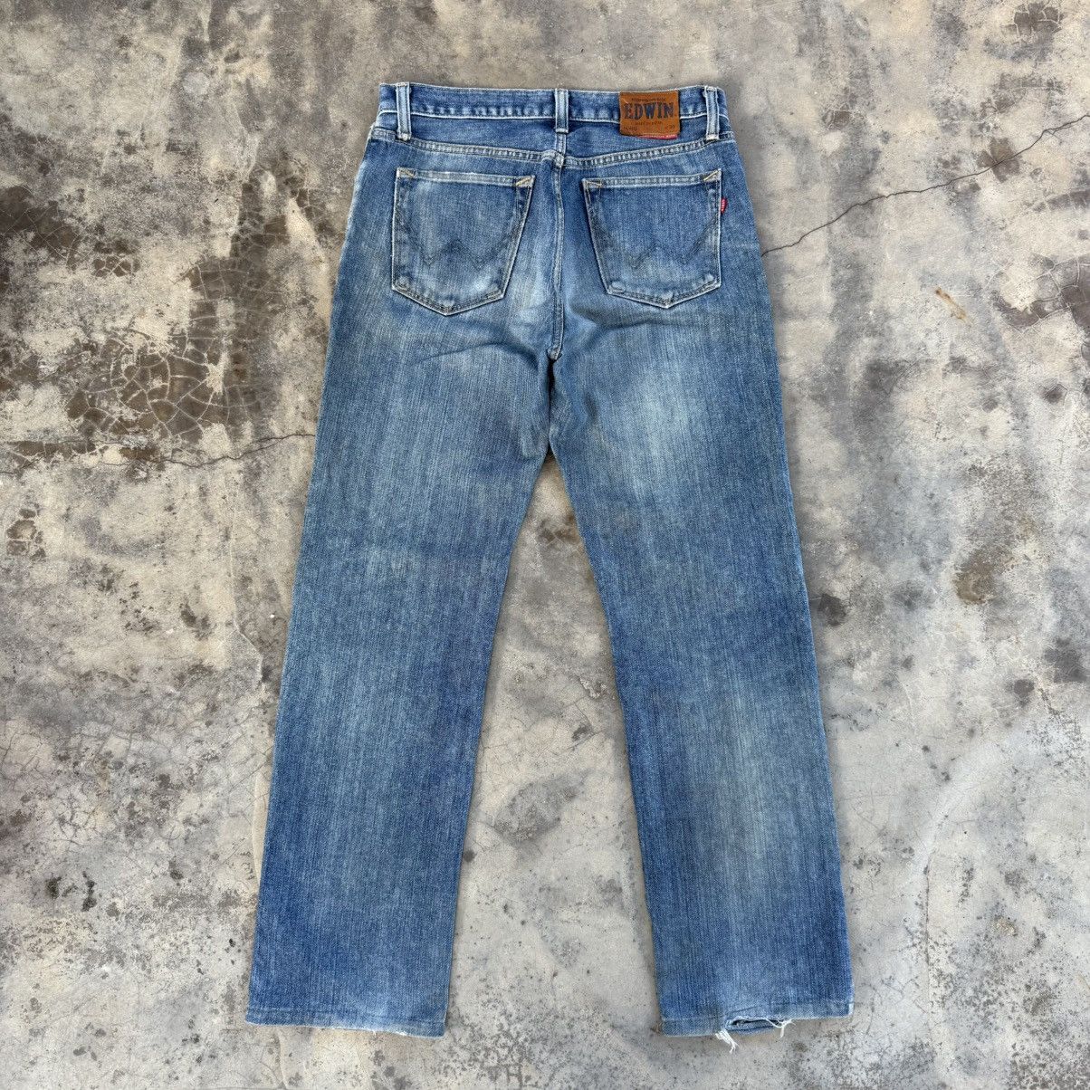Edwin VINTAGE EDWIN FADED RIPPED JEAN DENIM PANTS Size US 33 - 2 Thumbnail