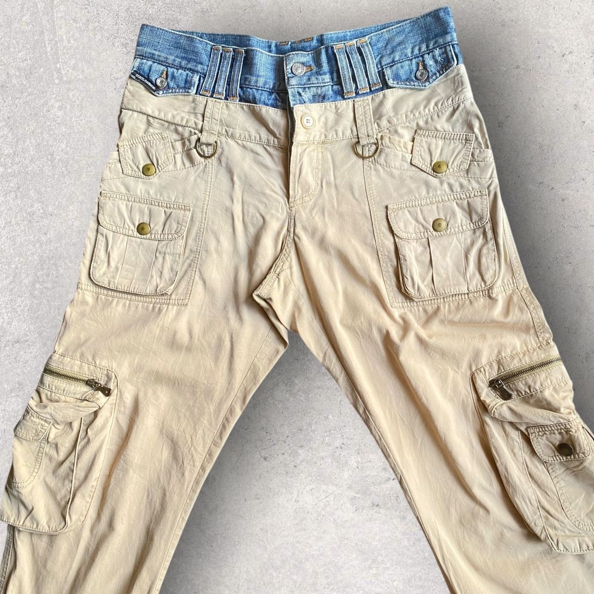 Dolce & Gabbana SS06 Hybrid Double Waist Cargo Pants Size US 32 / EU 48 - 2 Thumbnail