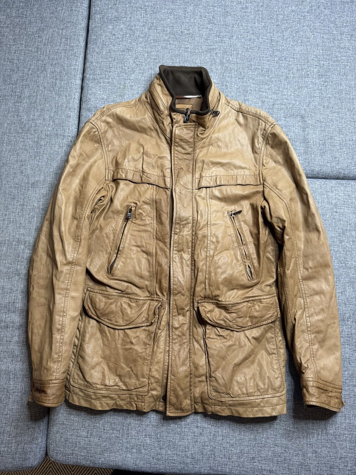 Tommy Hilfiger Vintage Tommy Hilfiger Tailored leather jacket L Size US L / EU 52-54 / 3 - 1 Thumbnail