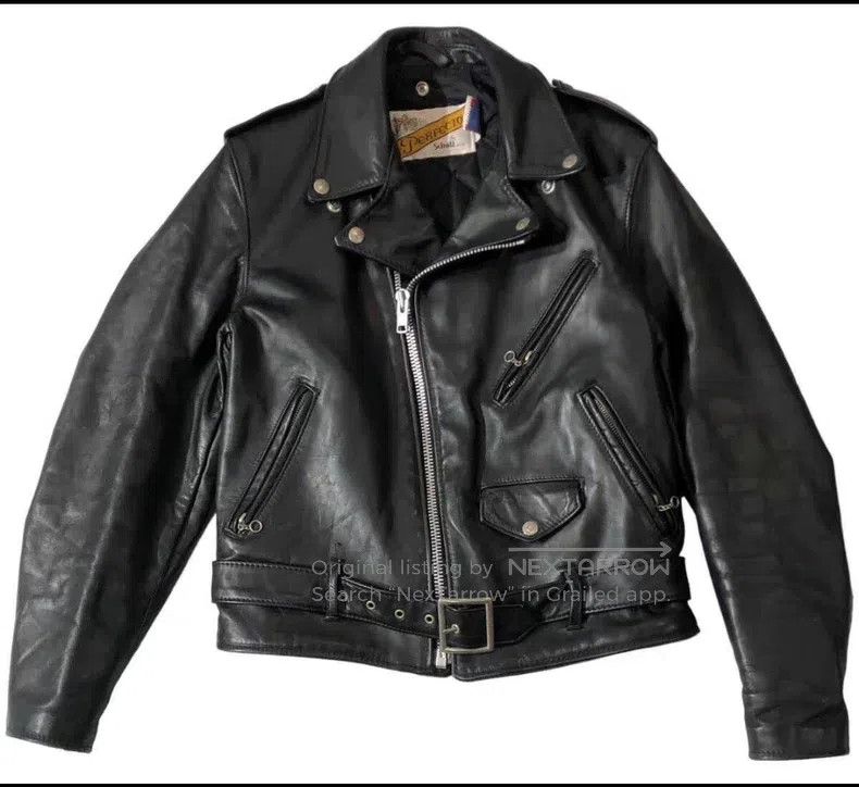 Schott Schott Cable-stayed leather jacket, heavy cowhide Size US XS / EU 42 / 0 - 1 Thumbnail