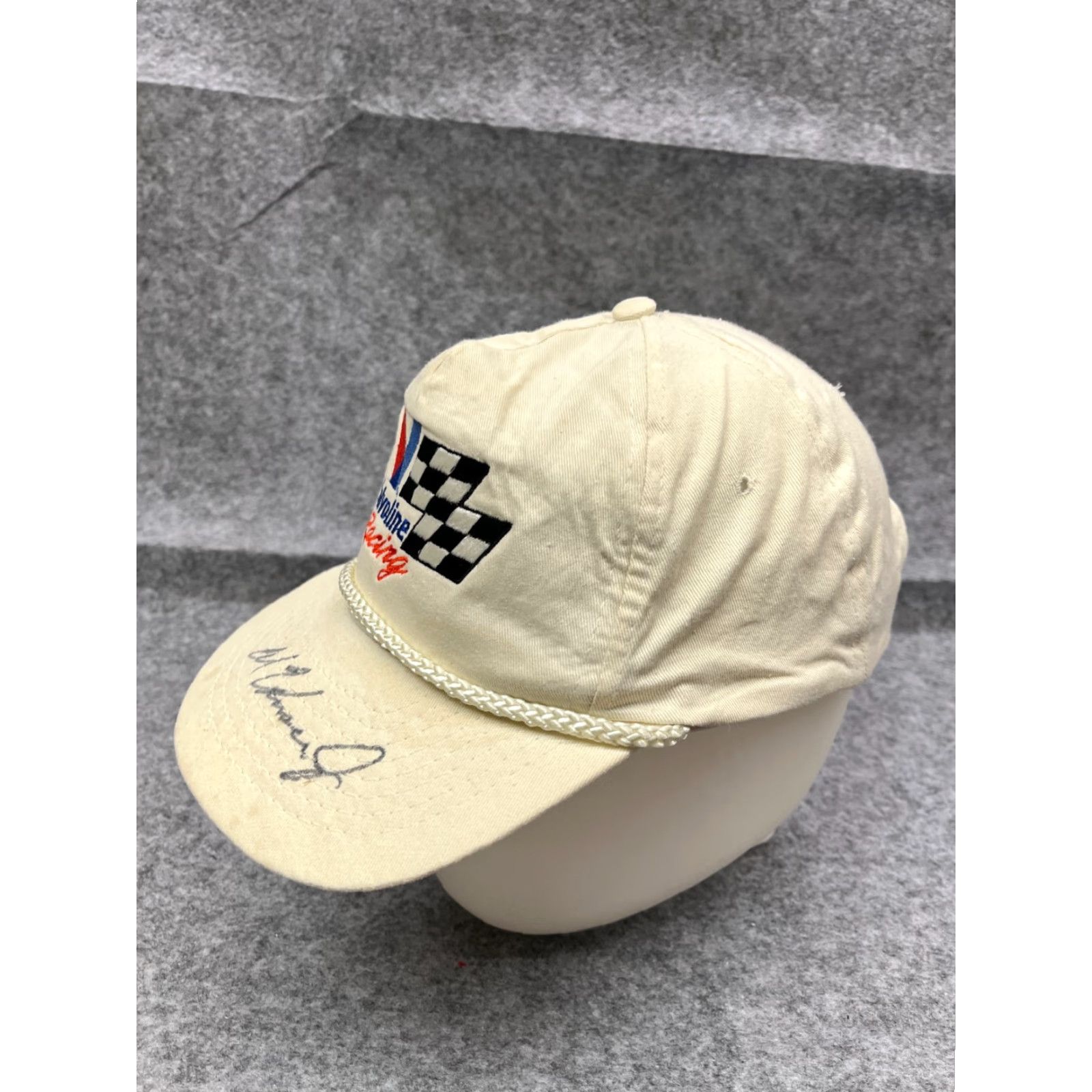 Vintage VINTAGE Valvoline Racing Hat Cap Strap Back Adult Ivory 100% Cotton Hatch 90s Size ONE SIZE - 4 Thumbnail