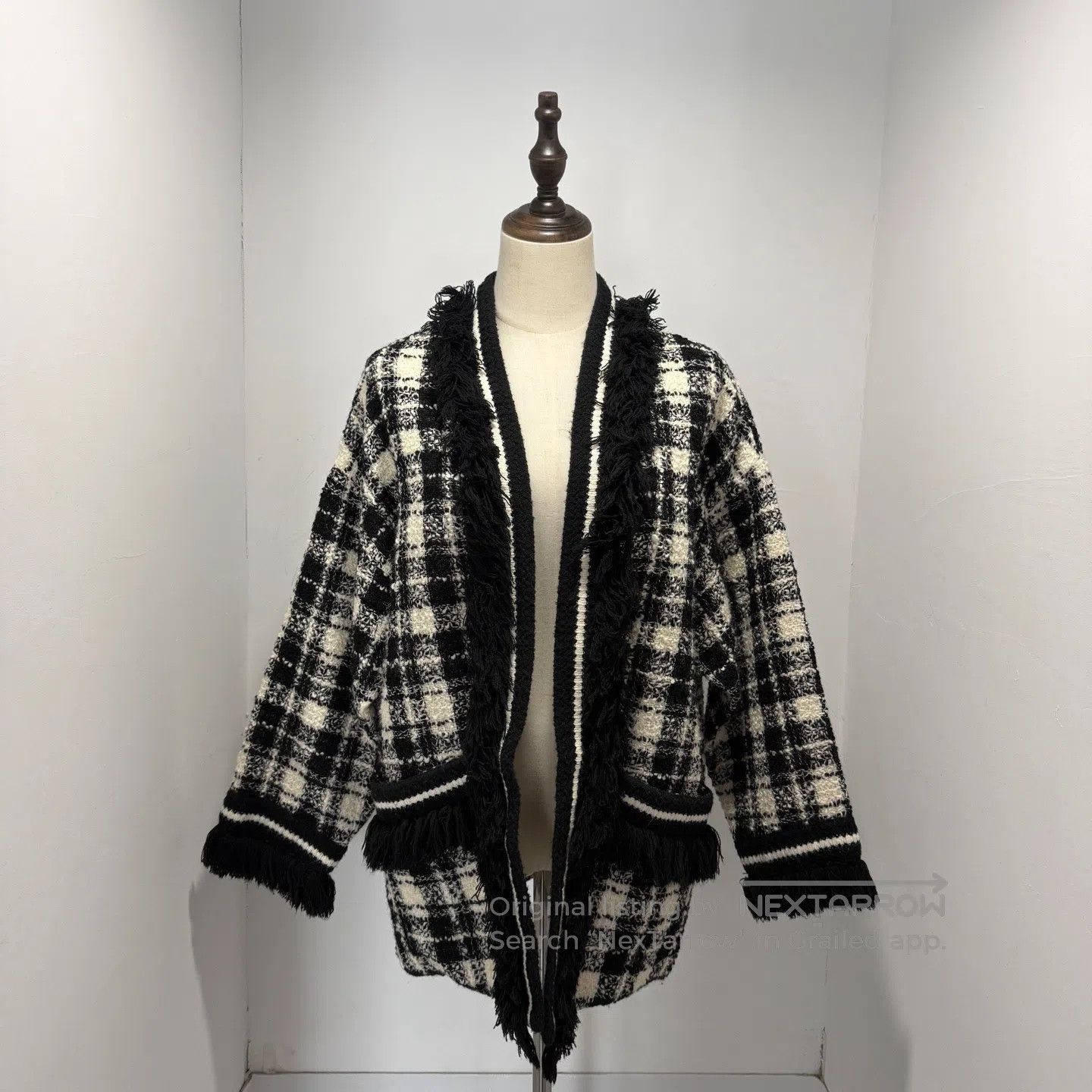 Gucci Guicci Black and white tweed cardigan| Size XS / US 0-2 / IT 36-38 - 1 Thumbnail