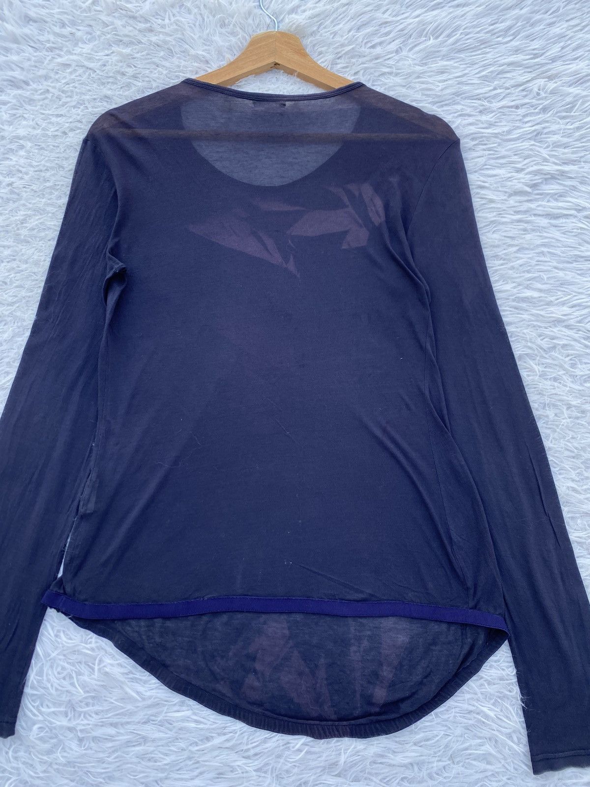 Helmut Lang Rare Vintage Helmut Lang Produced 1998 V mesh Longsleeve Top Size S / US 4 / IT 40 - 23 Thumbnail