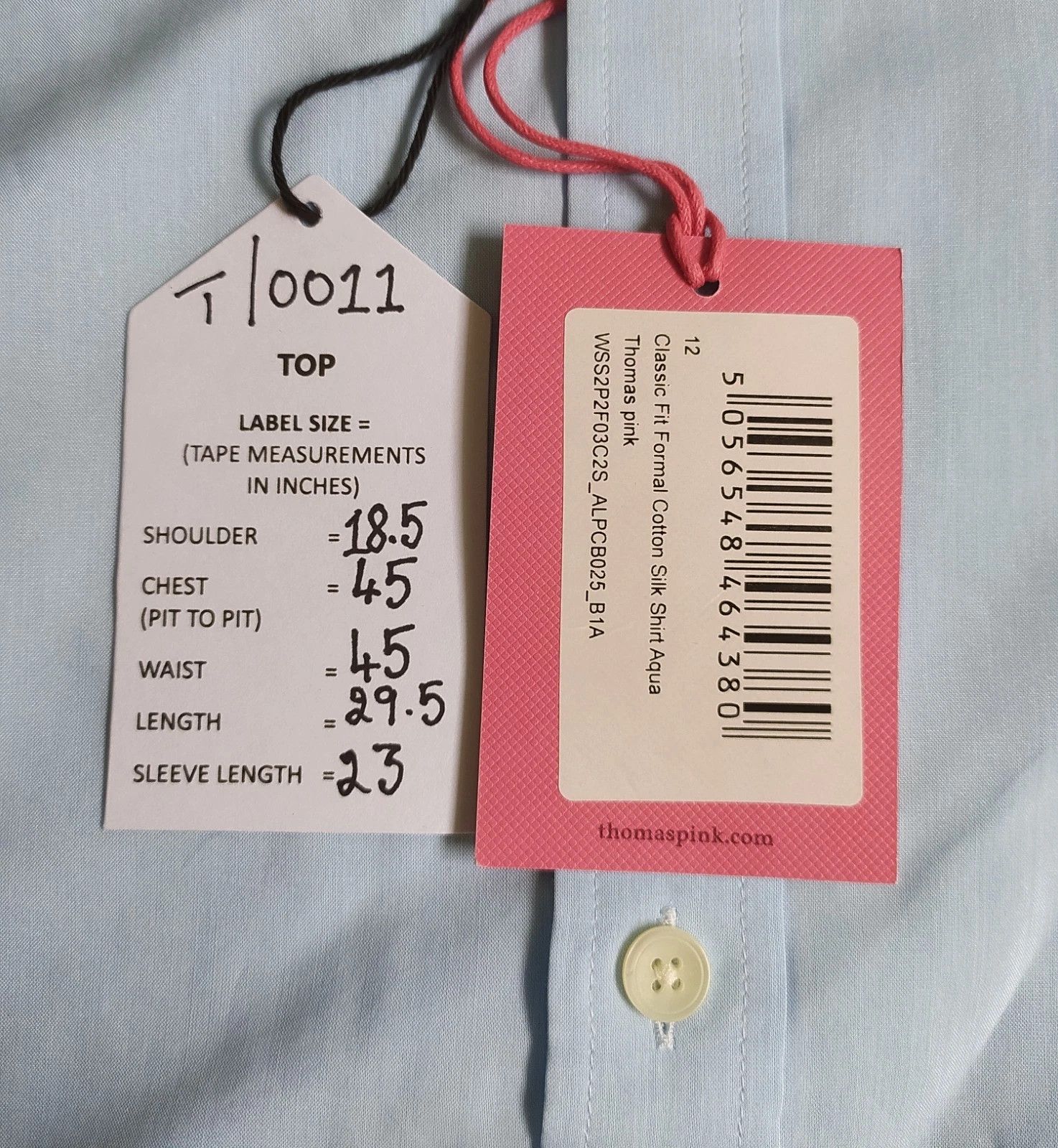 Thomas Pink Thomas Pink Formal Classic Fit Shirt T / 0011 Size US L / EU 52-54 / 3 - 5 Thumbnail