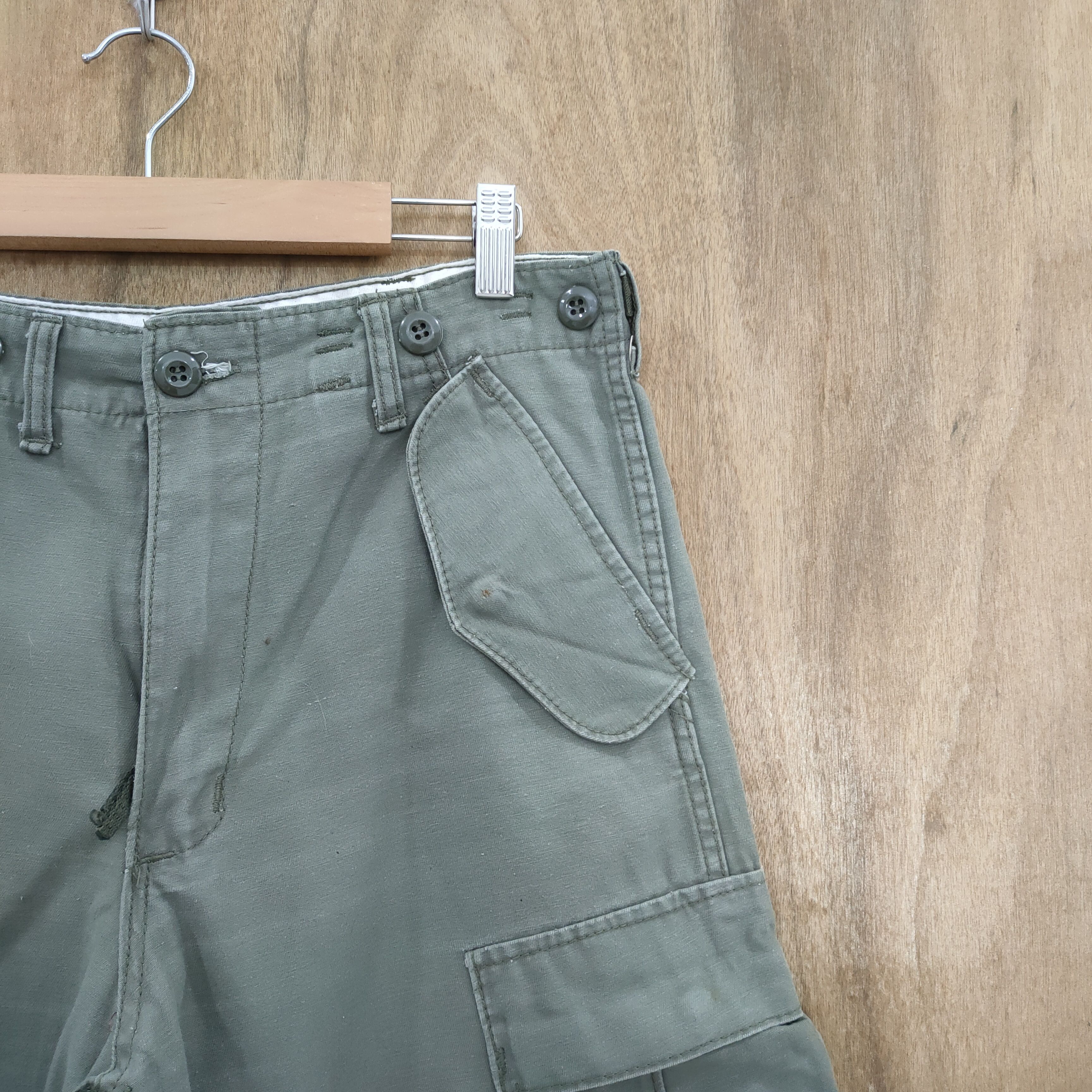 Vintage VINTAGE MILITARY FADED GREEN CARGO PANTS Size US 30 / EU 46 - 6 Thumbnail