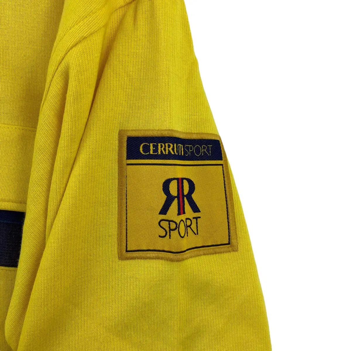 Vintage Vintage CERRUTI SPORT ITALY Half Zipper Yellow Sweatshirt Size L / US 10 / IT 46 - 3 Thumbnail