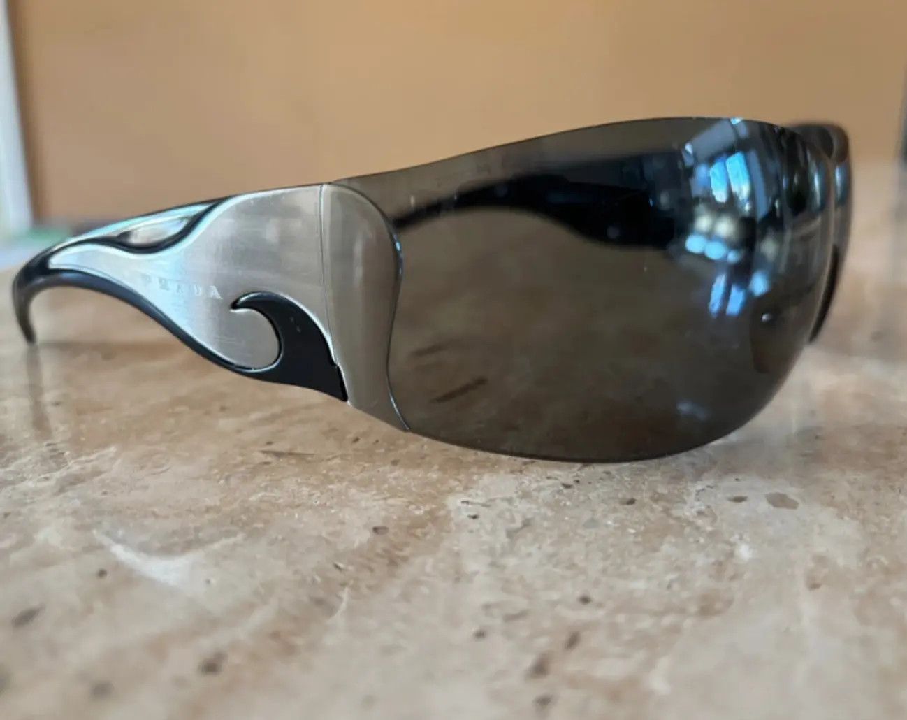 Prada PRADA SunglassesFlame Star Sport Symbol Wrap Shield Mask Size ONE SIZE - 3 Thumbnail