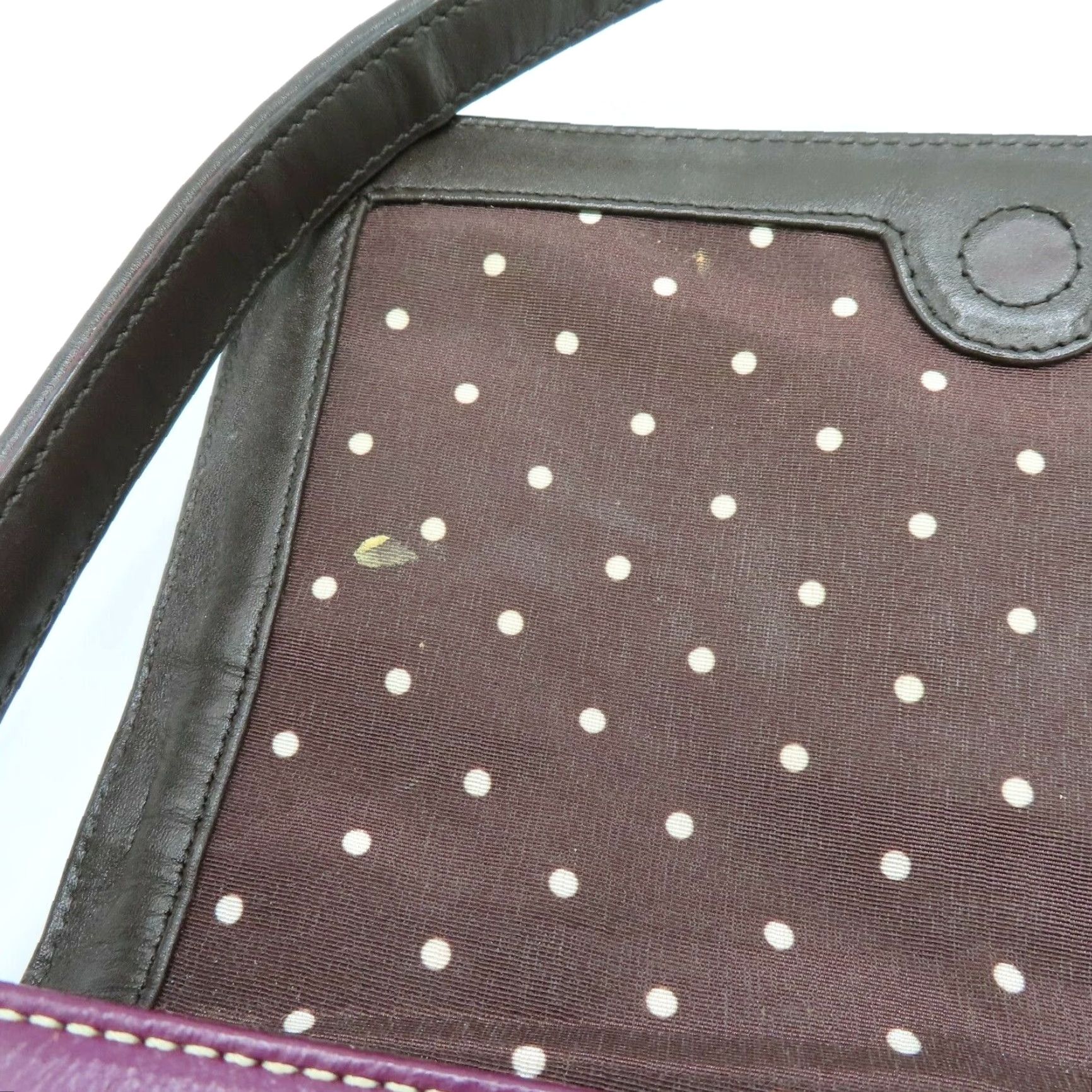 Vintage kate spade new york Shoulder Bag Purple Brown Leather Magnetic Flap handbag Purse Bag Women Size ONE SIZE - 5 Thumbnail