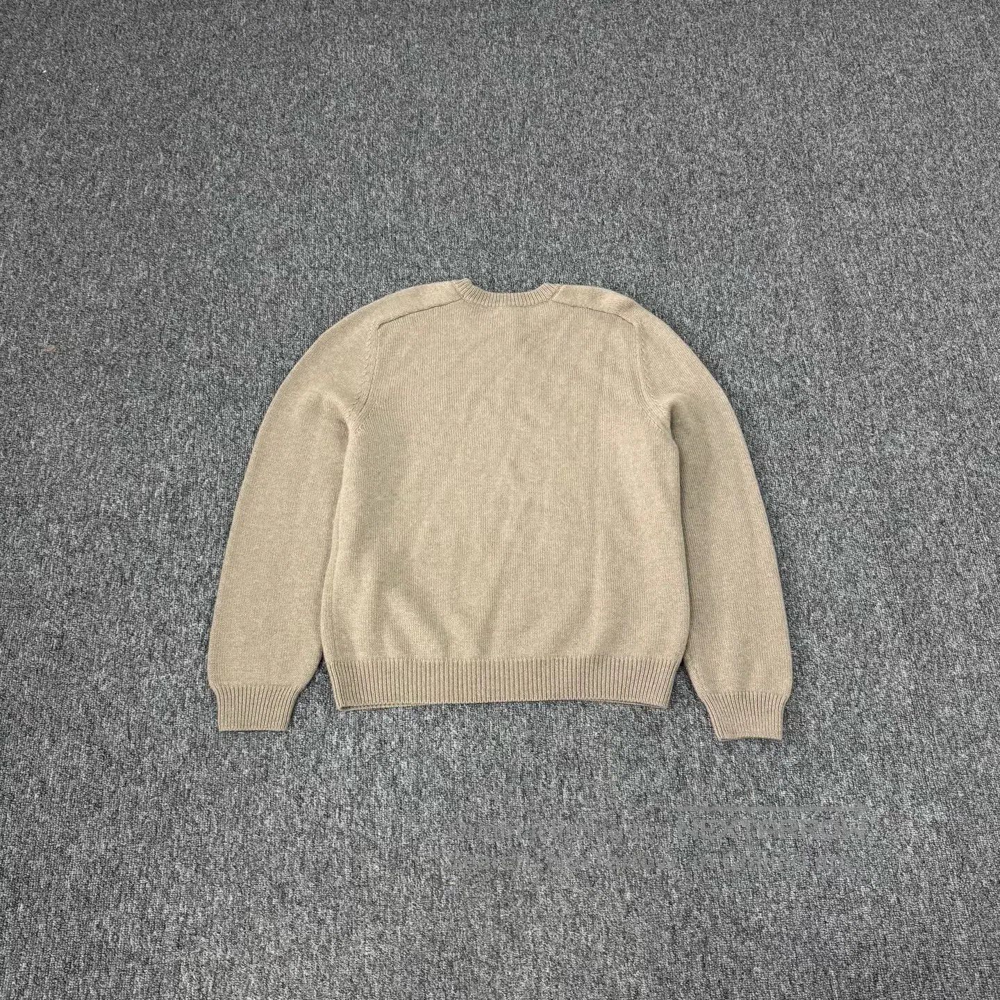 Celine CELINE Embroidery: Beige knit sweater| Size US L / EU 52-54 / 3 - 2 Thumbnail