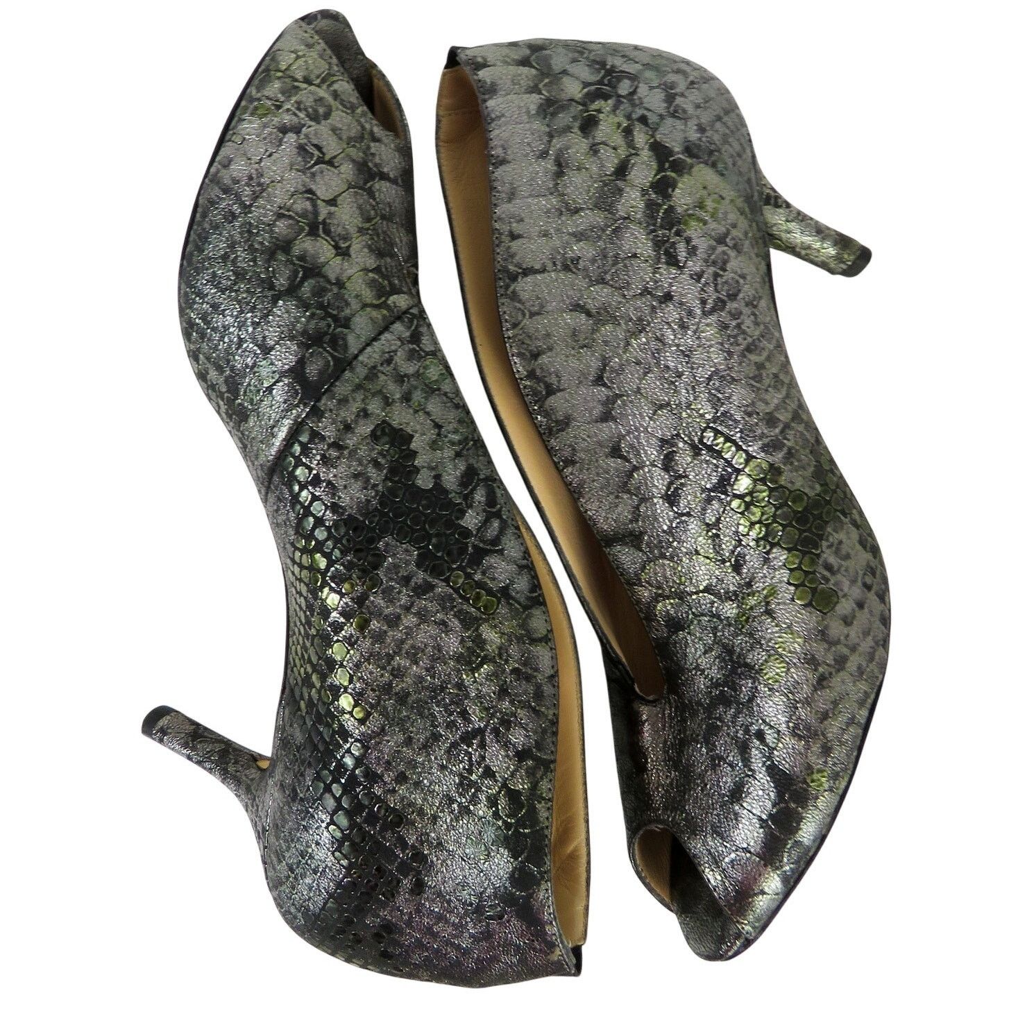 Other Amalfi by Rangoni Metallic Snake Print Heels Booties 8.5 Size US 8.5 / IT 38.5 - 3 Thumbnail