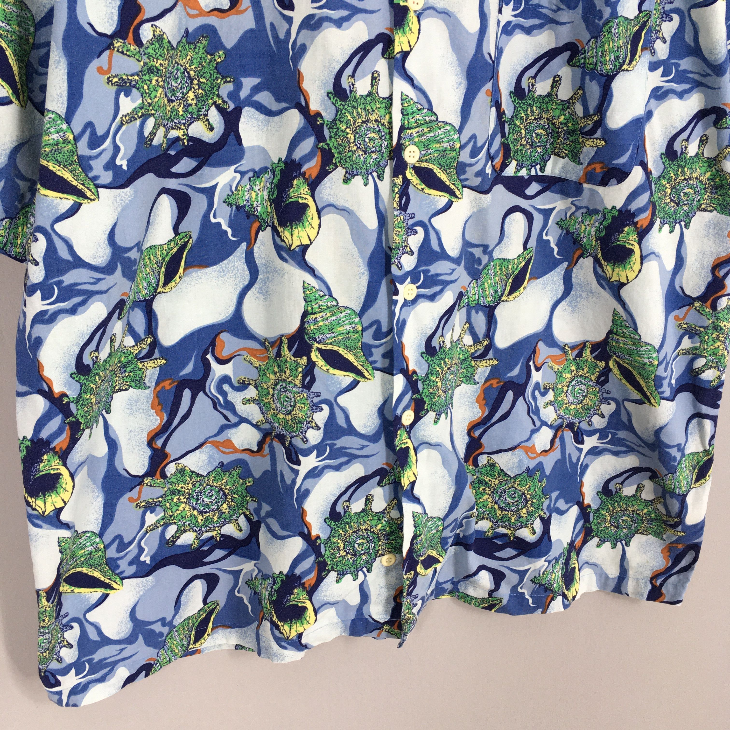 Other Vintage 80s Hawaii Aloha Snail Sea Life Cotton Shirt Large Size US L / EU 52-54 / 3 - 4 Thumbnail