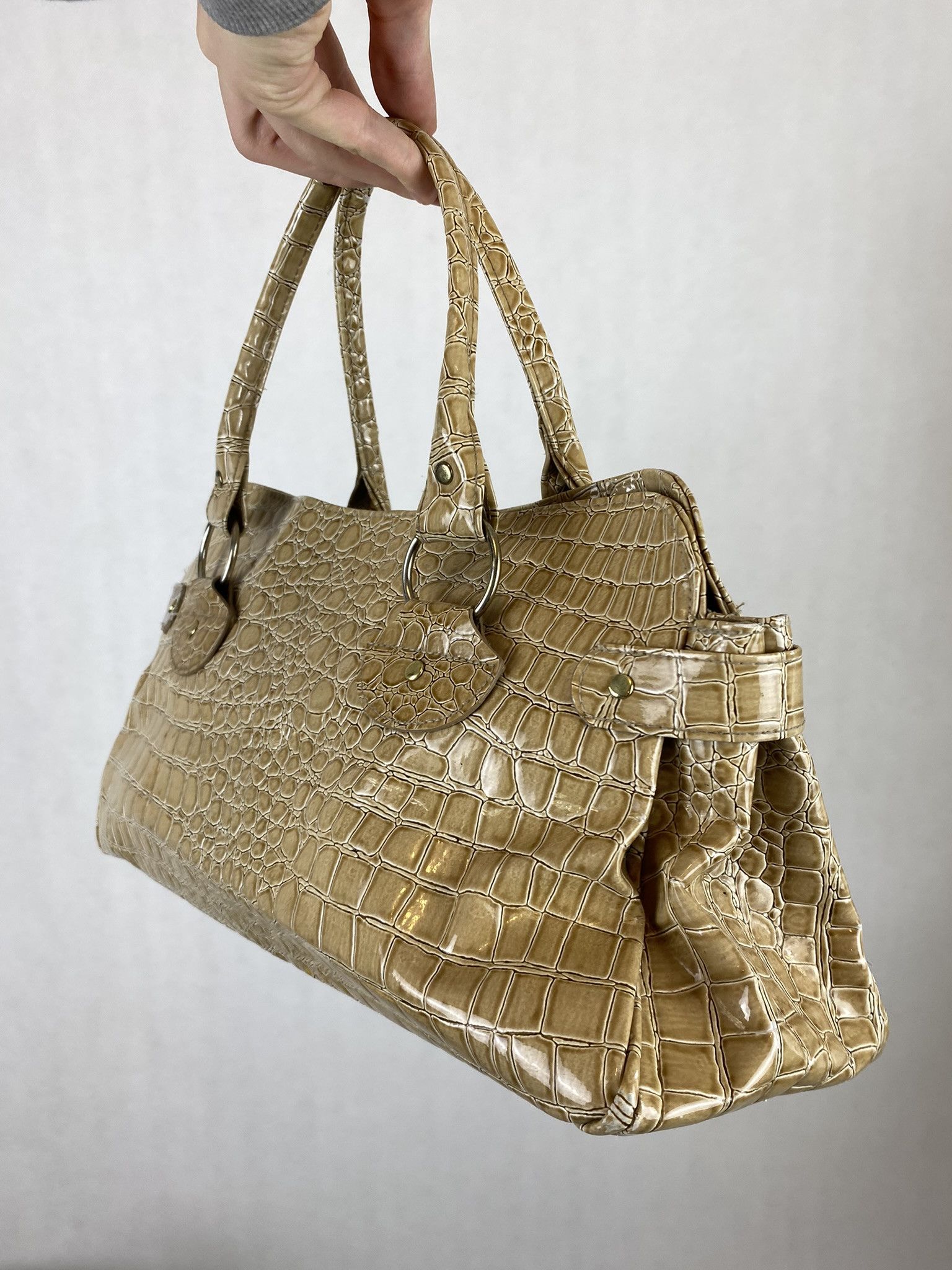 Designer snake skin faux type bag pinterest print 2000s Size ONE SIZE - 3 Thumbnail