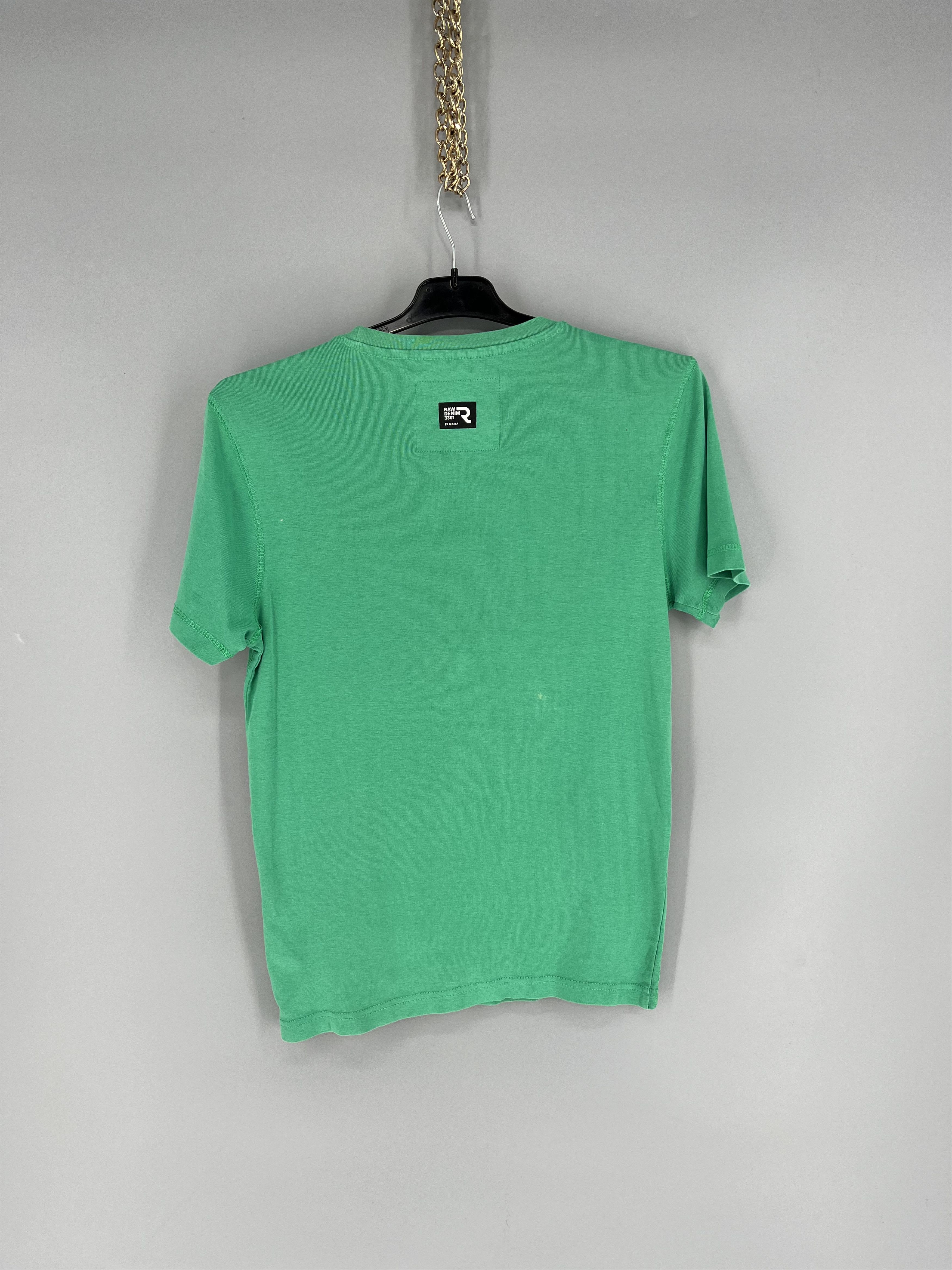 G-Star Vintage G-Star Raw T-Shirt Green Big Centre Logo Size m Size US M / EU 48-50 / 2 - 10 Thumbnail