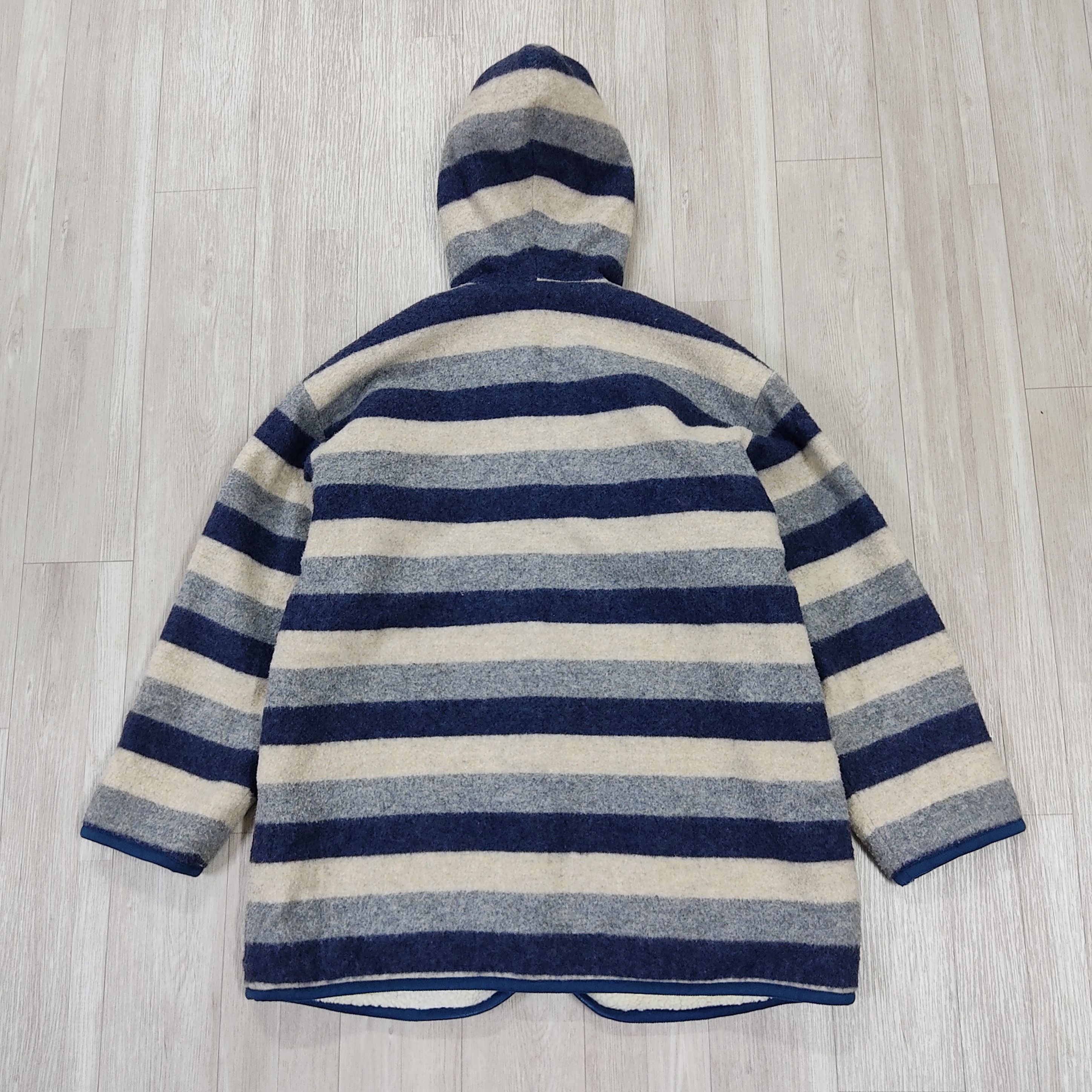 Courreges Courreges Striped Fleece Lining Hooded Hippie Jacket Size US M / EU 48-50 / 2 - 11 Thumbnail