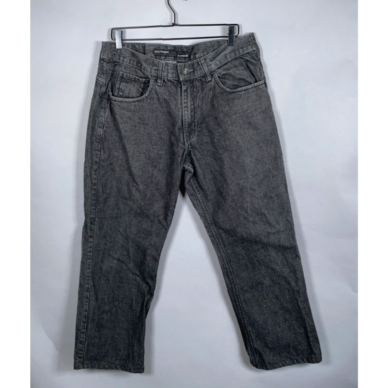 Rocawear VINTAGE Rocawear Jeans Classic Fit Men 35 x 27 Black Pockets 5-Pocket Hip Hop Retro 1990s Mens Size US 35 - 2 Thumbnail