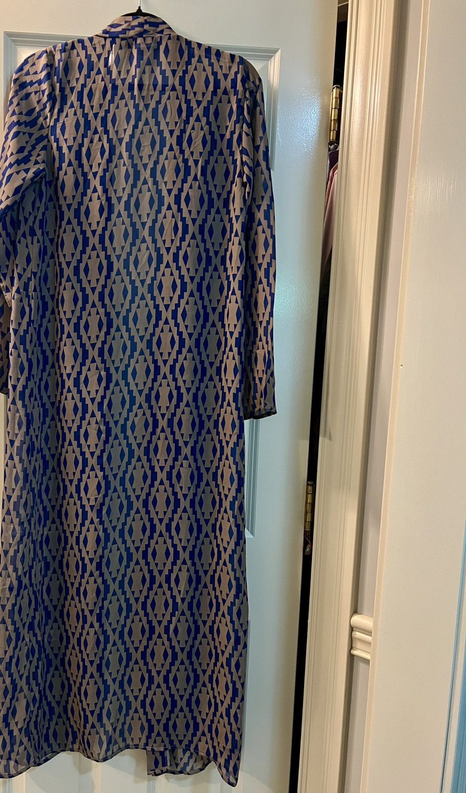 Other Louella by Ibtihaj Muhammad Blue Ikat Caftan Size S / US 4 / IT 40 - 5 Thumbnail