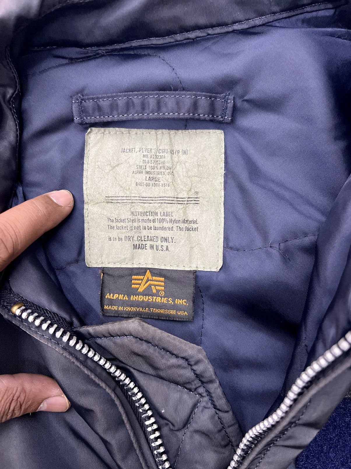 Alpha Industries VINTAGE 90s ALPHA INDUSTRIES CWU-45 BOMBER JACKET Size US L / EU 52-54 / 3 - 12 Thumbnail