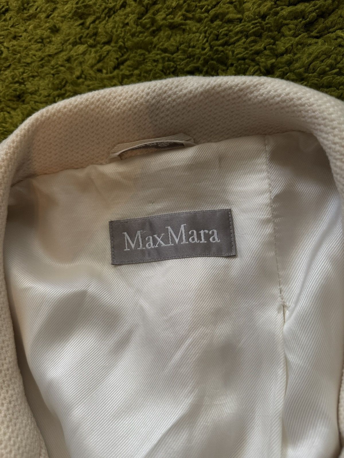 Designer × Max Mara × Weekend Max Mara Max Mara beige wool coat jacket Size M / US 6-8 / IT 42-44 - 7 Thumbnail