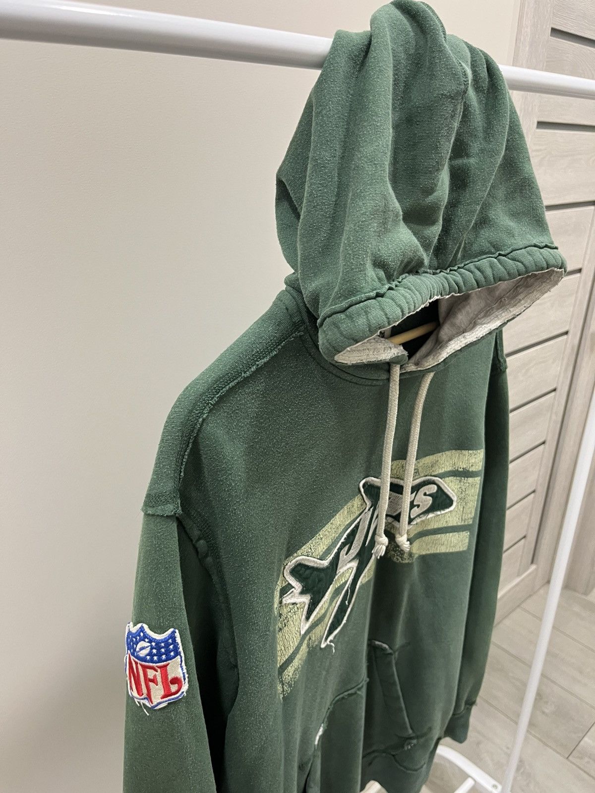 NFL Vintage 90s New York Y2K Jets Hoodie Green USA Size US XL / EU 56 / 4 - 3 Thumbnail