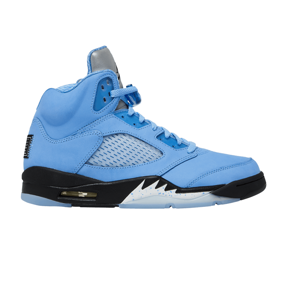 image of Air Jordan 5 Retro Se Unc Shoes in Blue, Men's (Size 7)