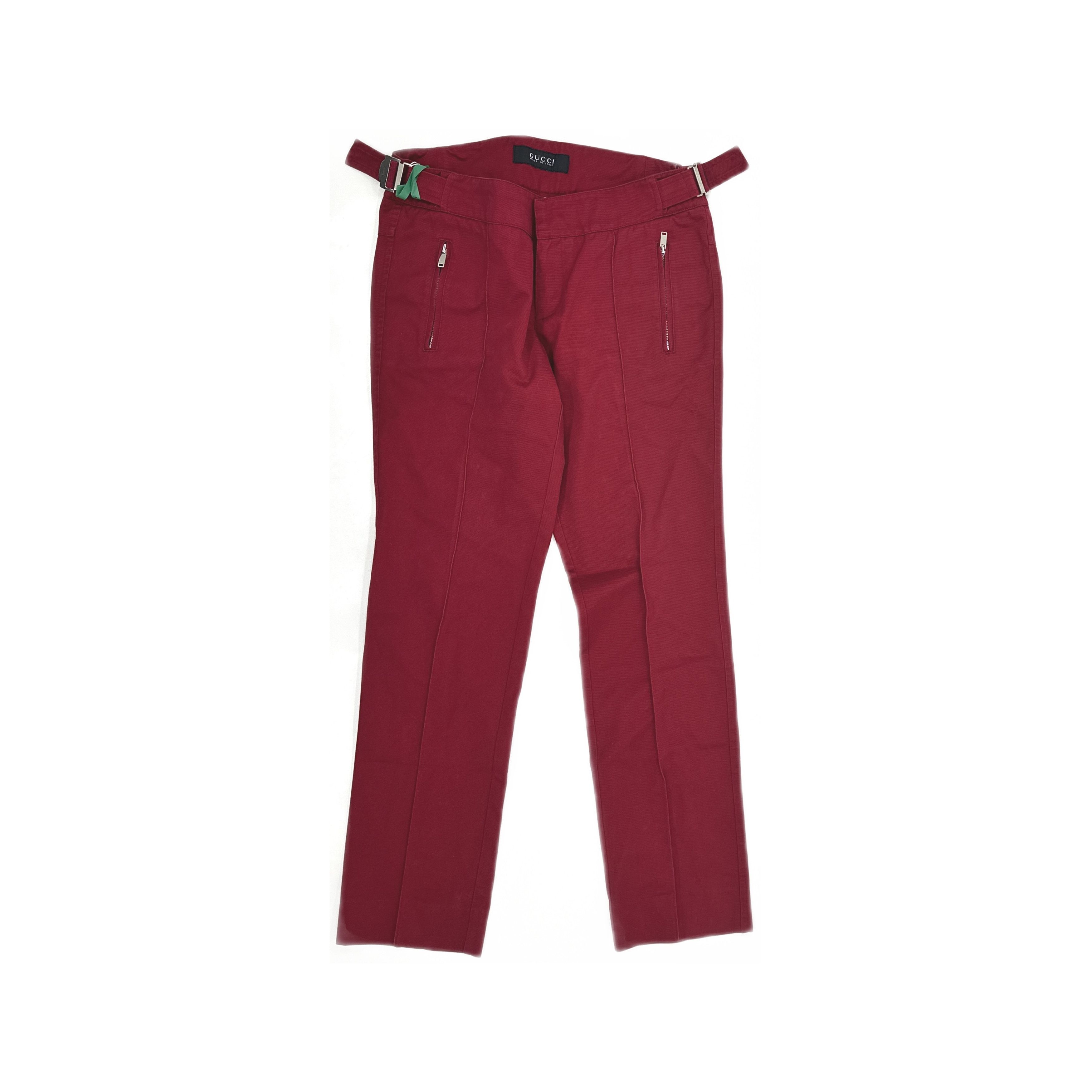 Gucci Gucci Red Adjustable Waist Pants Size 50 Size 36" / US 14 / IT 50 - 1 Thumbnail