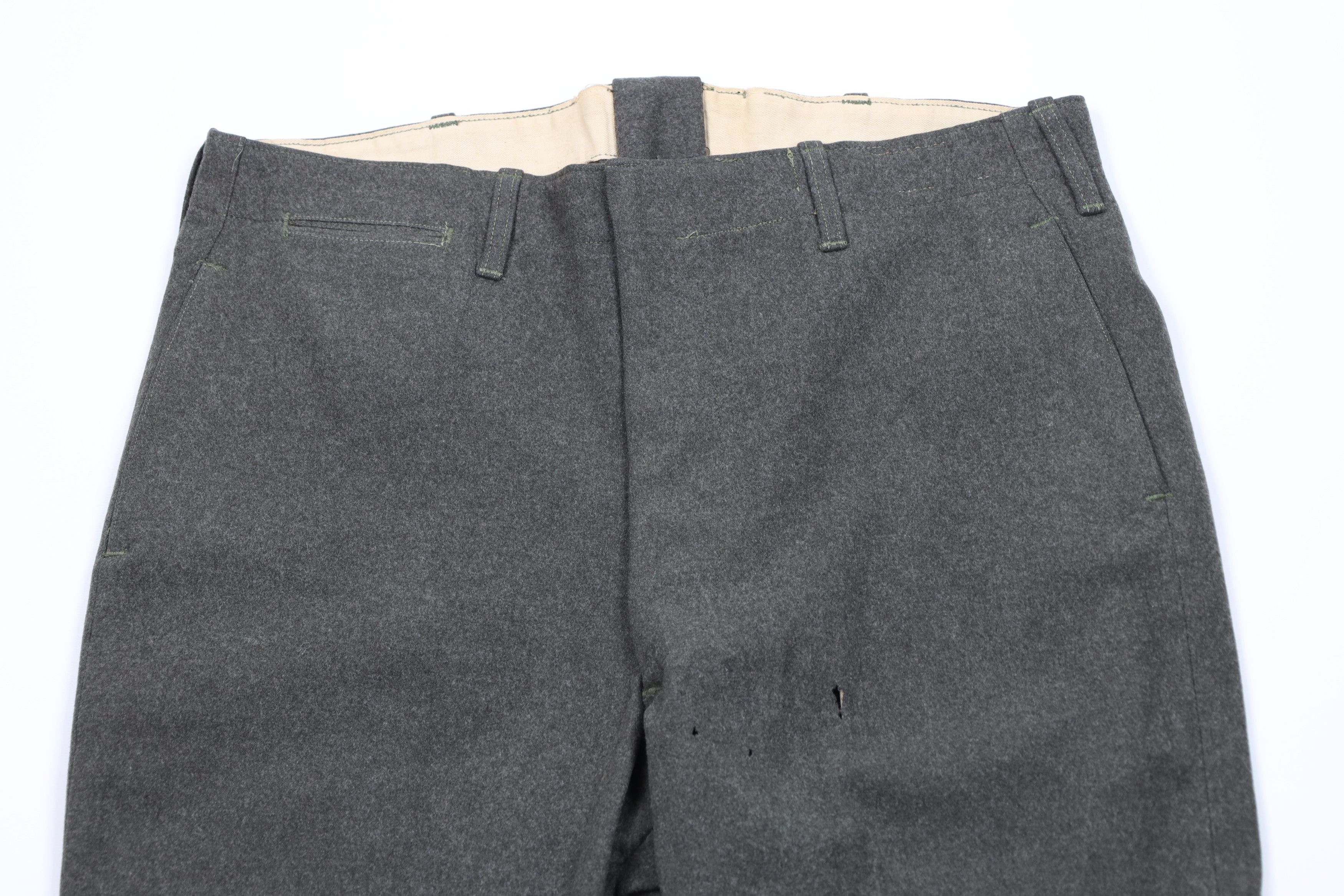 Vintage Vintage 40s 50s Military Heavyweight Fly Wool Pants USA Size US 36 / EU 52 - 2 Thumbnail