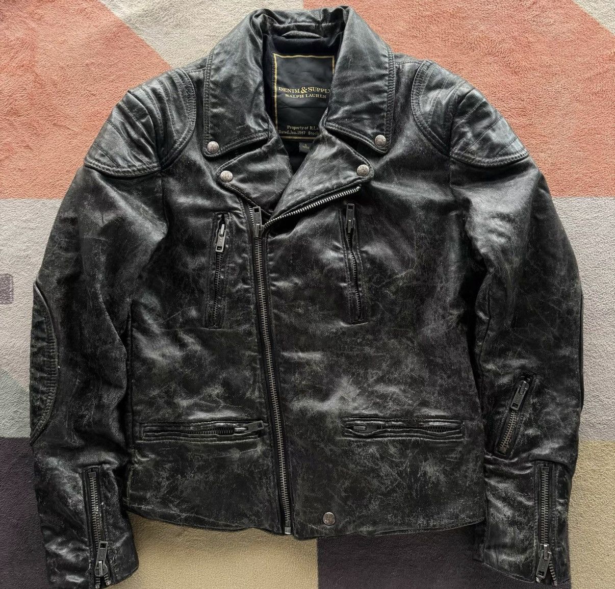 Denim & Supply Ralph Lauren Denim Supply Ralph Lauren Coated Asymmetrical Zip Jacket K22 Size US S / EU 44-46 / 1 - 1 Thumbnail