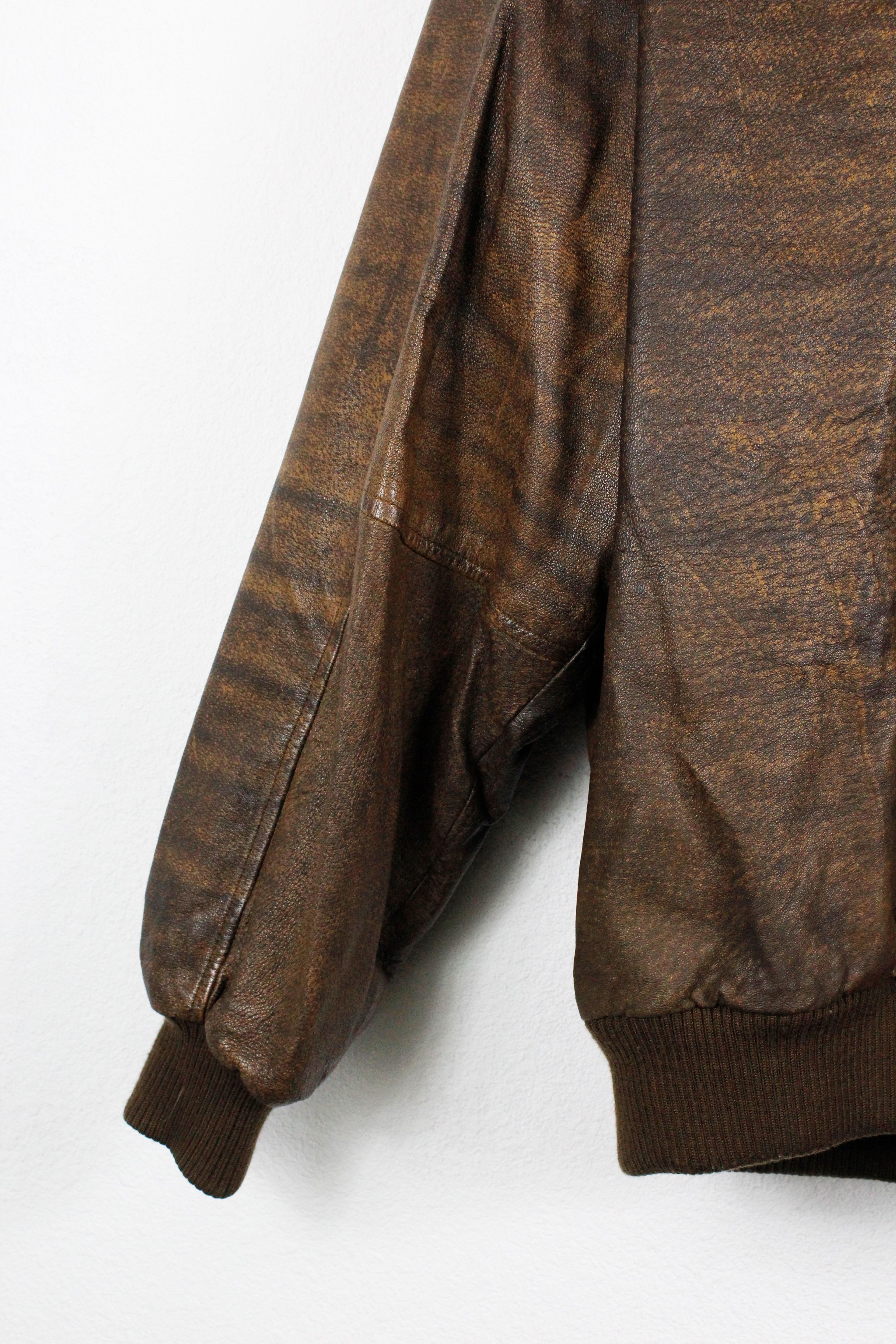 Vintage Vintage Sharper Image USA Enterprise Flight Leather Jacket Size US XL / EU 56 / 4 - 11 Thumbnail