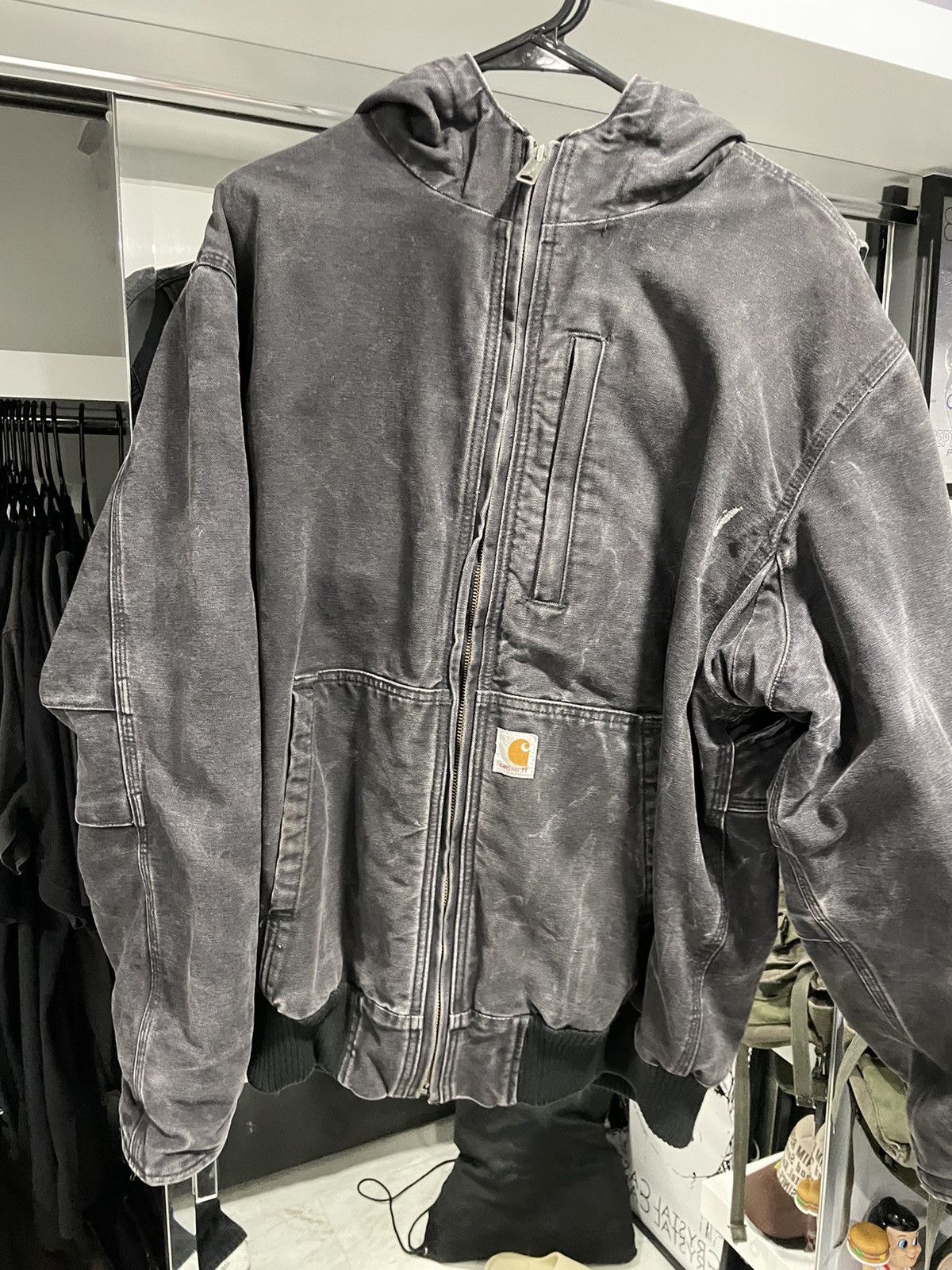 Carhartt ORIGINAL FIT Painted Sweat Pullover Hoodie, Men's XL cotton black type Vintage Second Hand