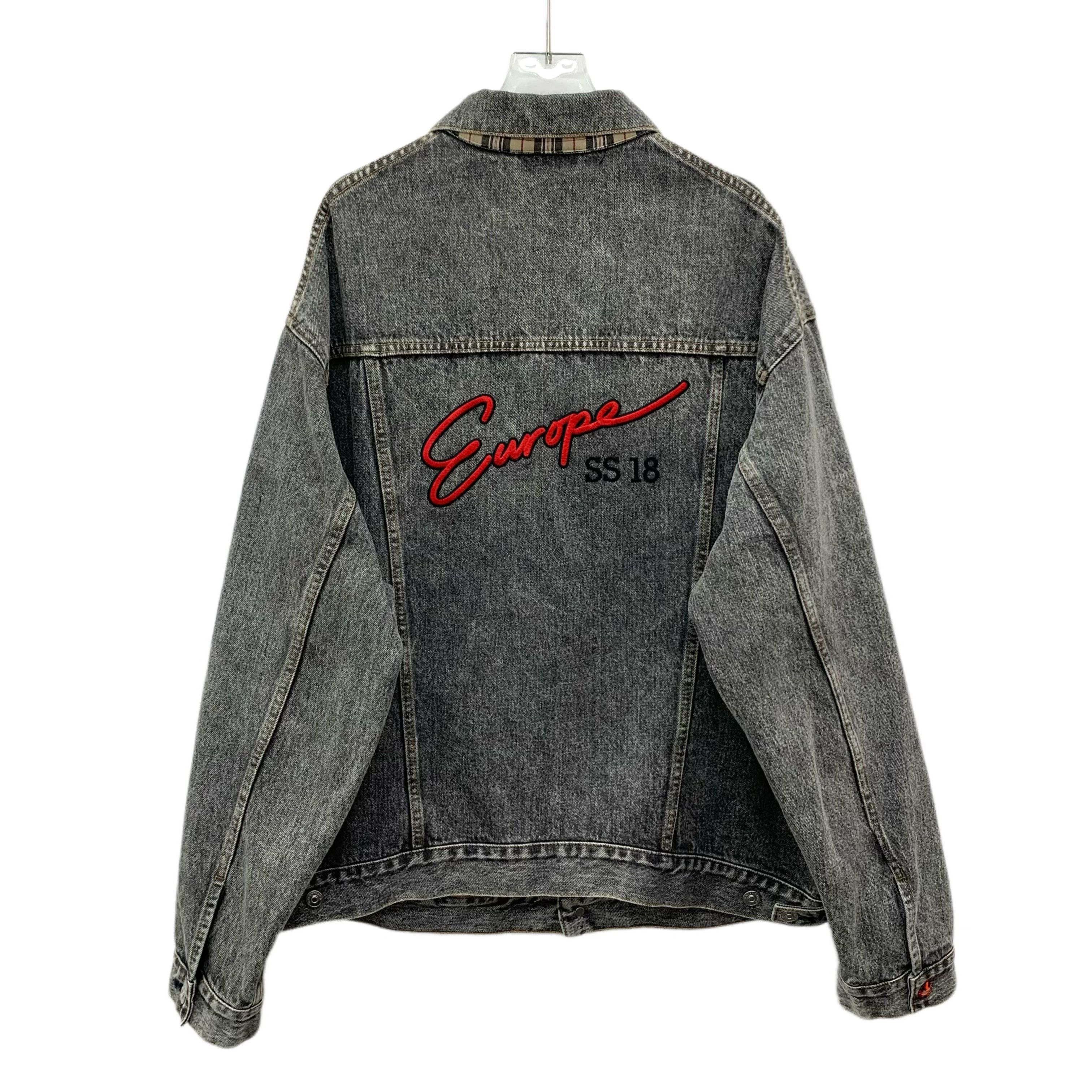 Balenciaga Balenciaga Washed Denim Jacket Grey (M) Size US M / EU 48-50 / 2 - 2 Thumbnail