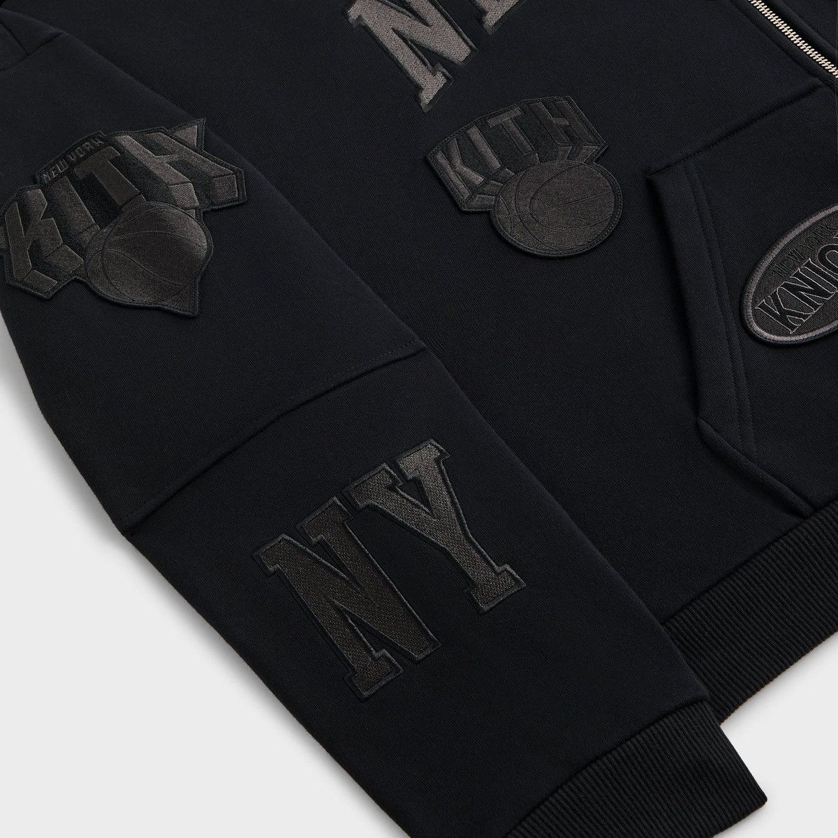 Kith Kith NY Knicks Mash Up Cropped Braxton Vintage black Hoodie Size US L / EU 52-54 / 3 - 7 Thumbnail