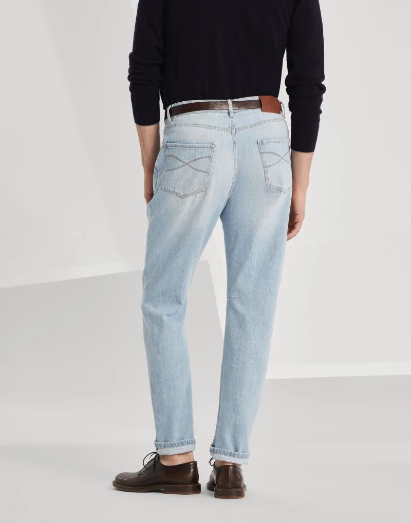 Brunello Cucinelli o1gr1nt0525 Denim Jeans in Light Blue Size US 36 / EU 52 - 2 Thumbnail