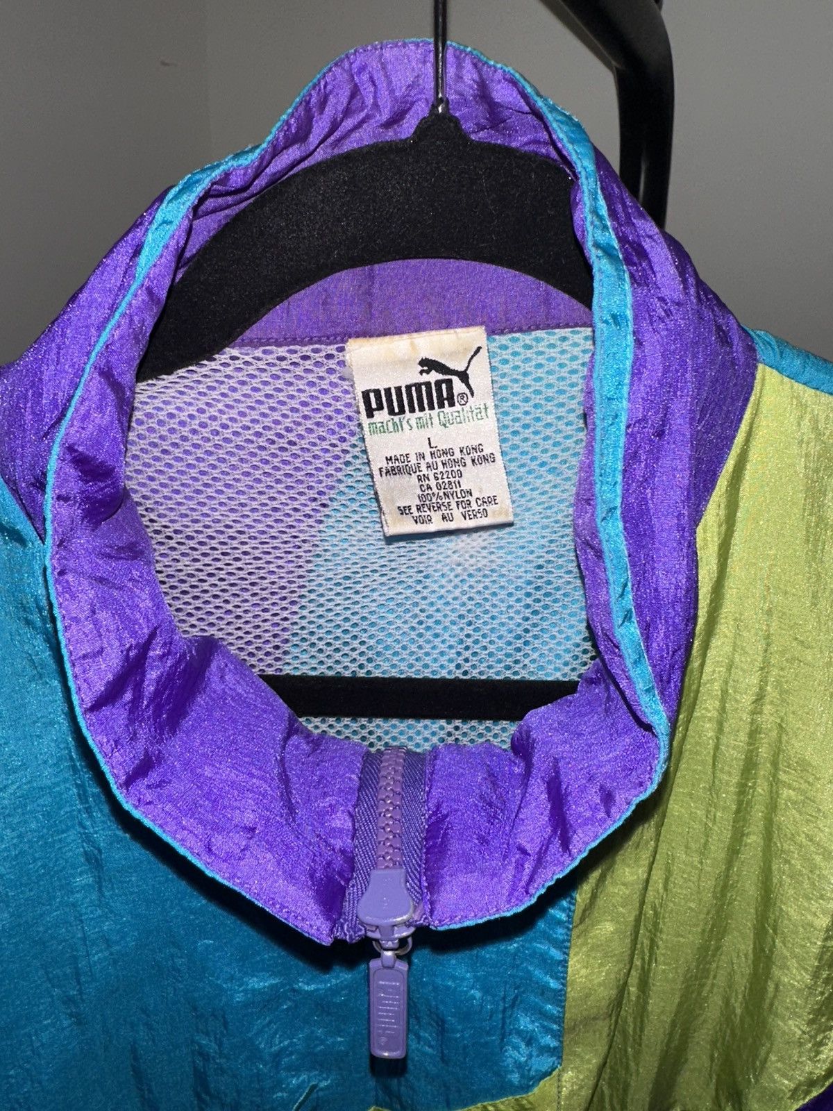 Puma 90s Puma Windbreaker Set | Vintage Sweatsuit Size M / US 6-8 / IT 42-44 - 11 Thumbnail