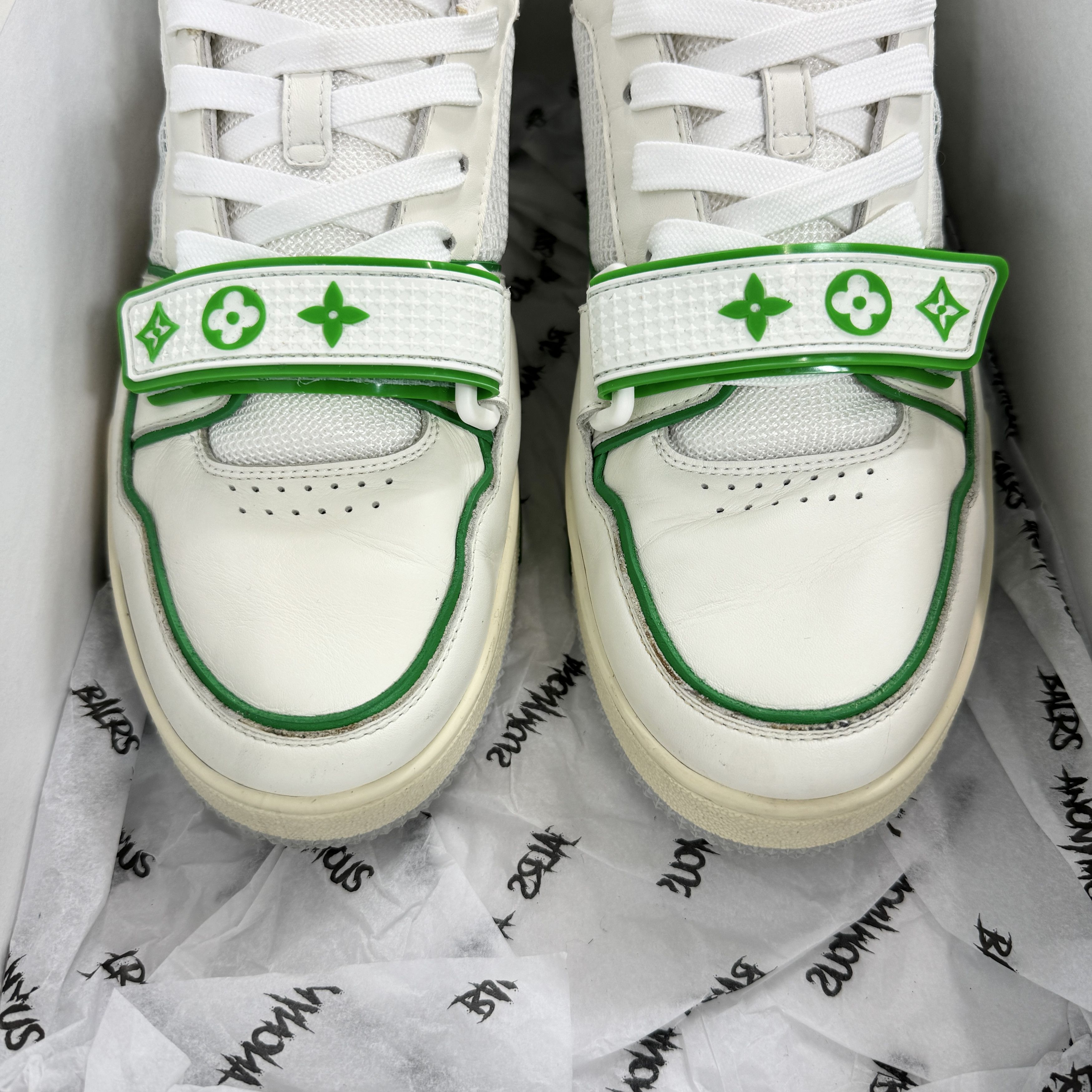 Louis Vuitton Louis Vuitton 1ABLYC Mesh Trainers In Green White RRP £1020 Size US 8.5 / EU 41-42 - 3 Thumbnail